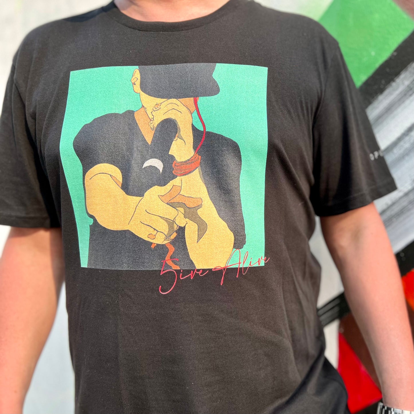 Signature Series (5ive Alive v2) Unisex organic cotton t-shirt MAIN FRONT PRINT copy
