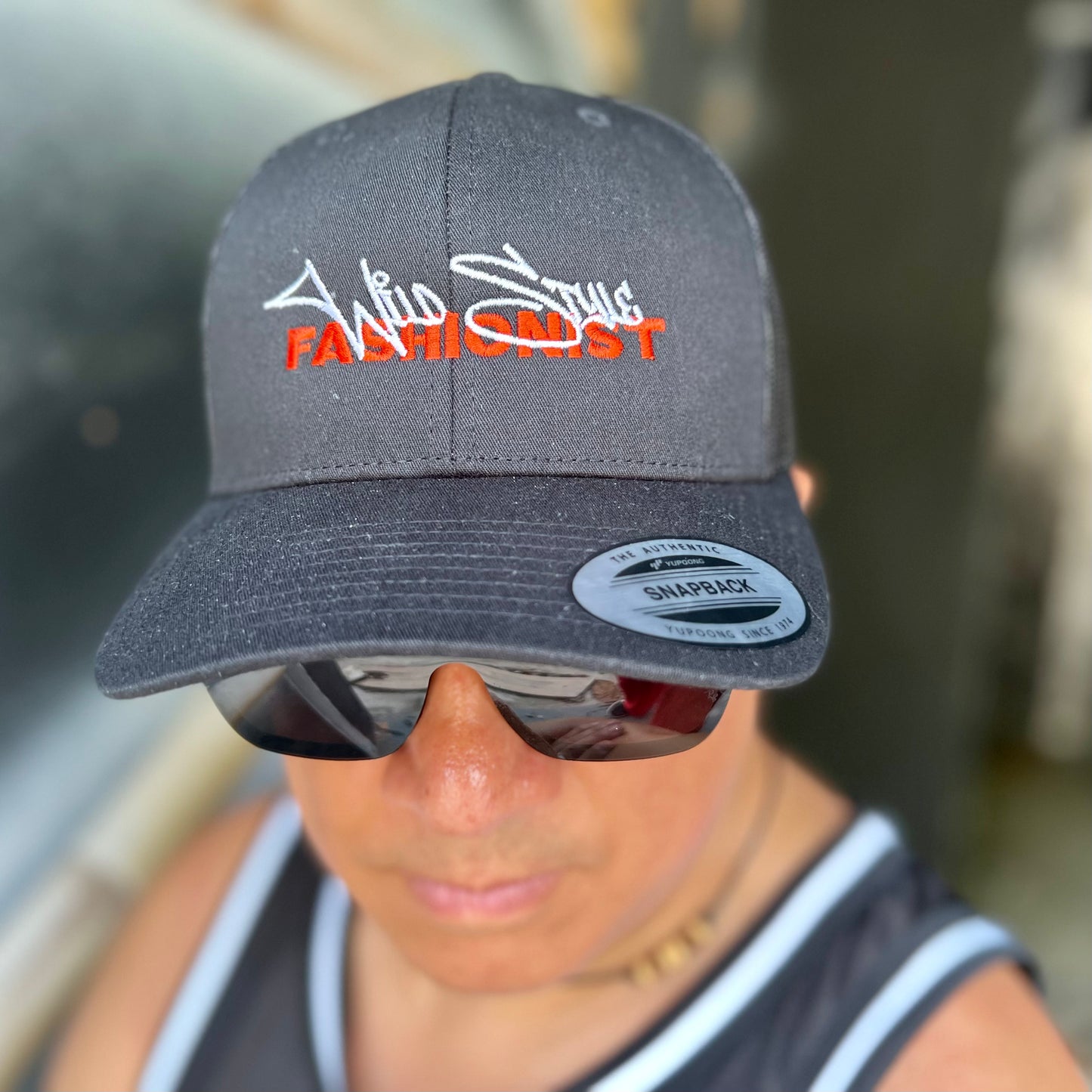 WSF (v1) Trucker Cap (White / Orange Text)