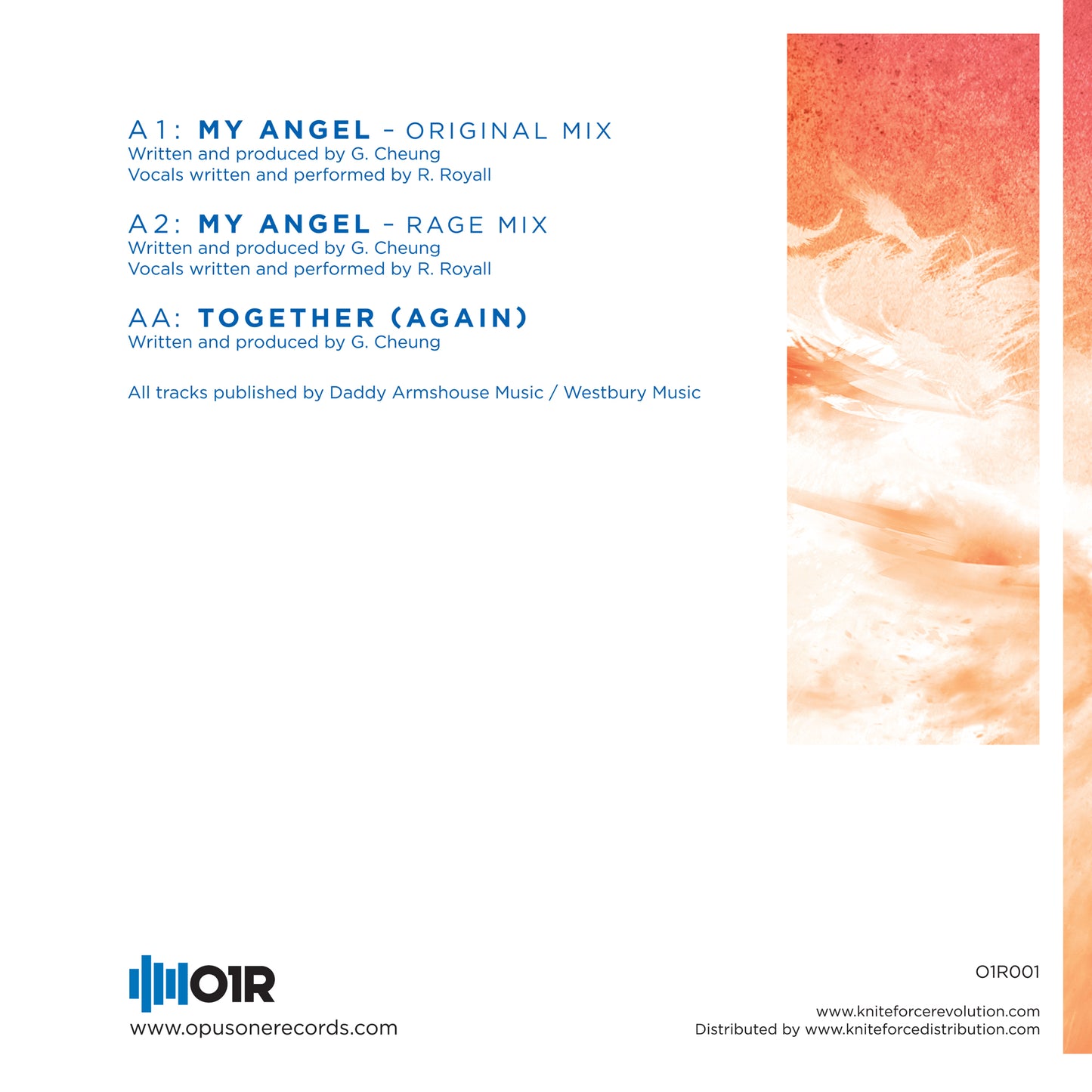 Nookie - My Angel (feat. Ruth Royall) / Together Again - O1R001
