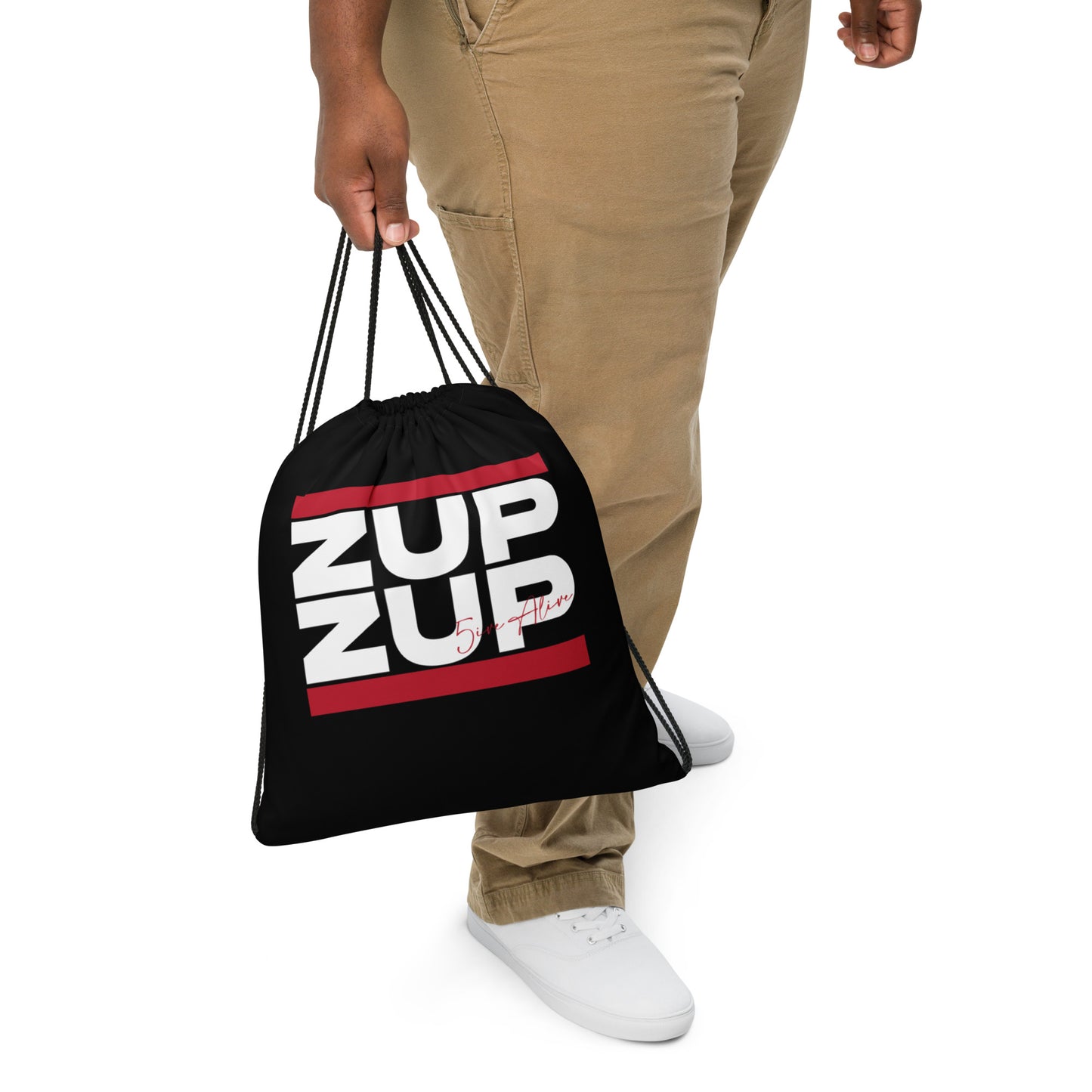 Zup Zup (White Logo) Drawstring bag