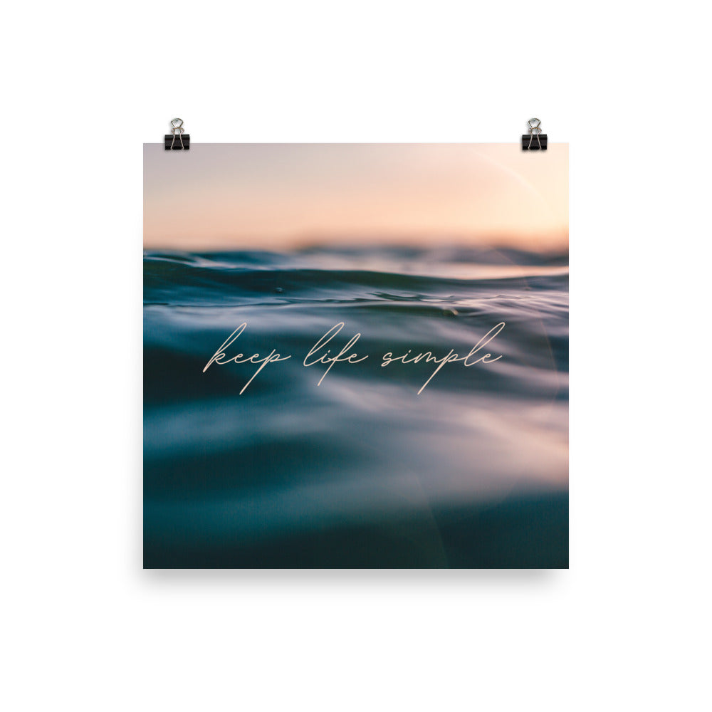 Motivational Quote: 'Keep Life Simple' Poster