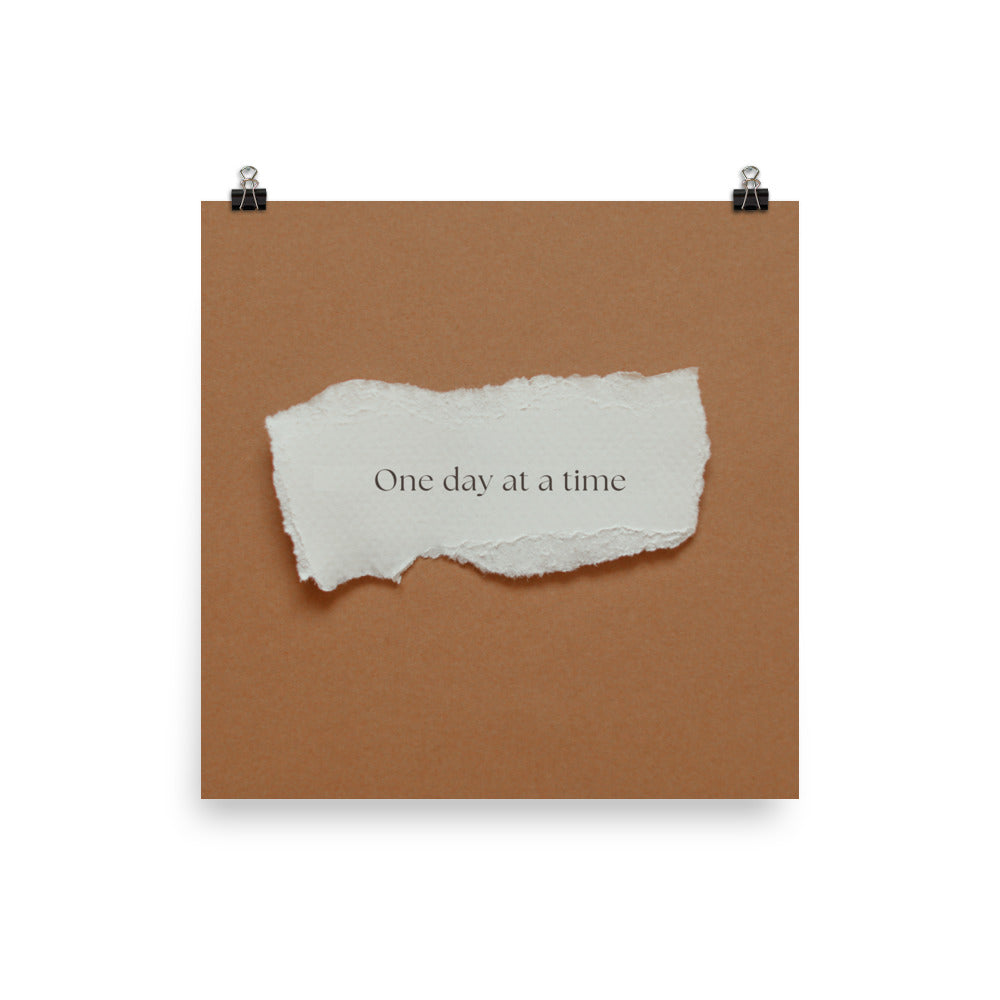 Motivational Quote: 'One Day...' Poster