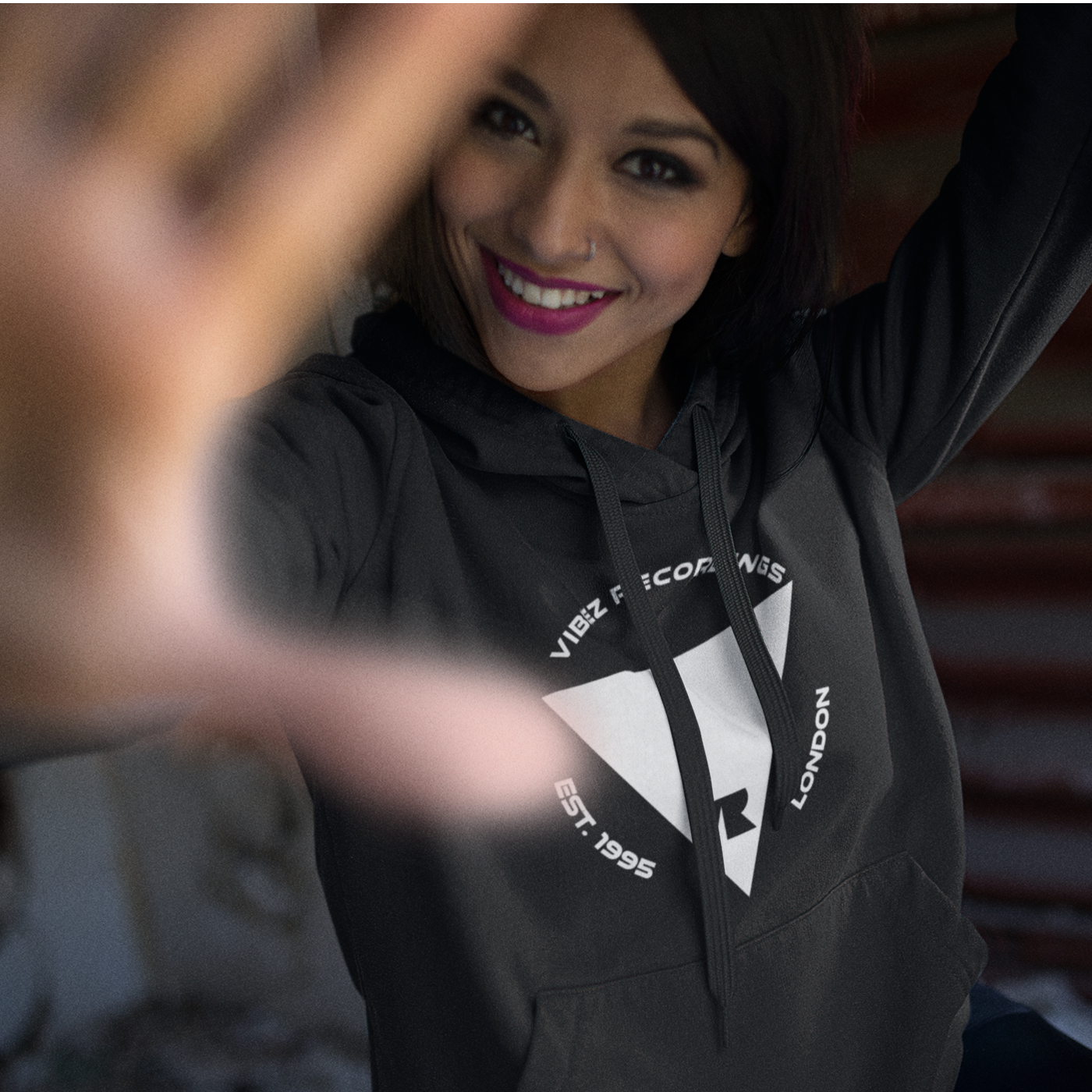 Vibez Recordings (Front Logo) Unisex Hoodie