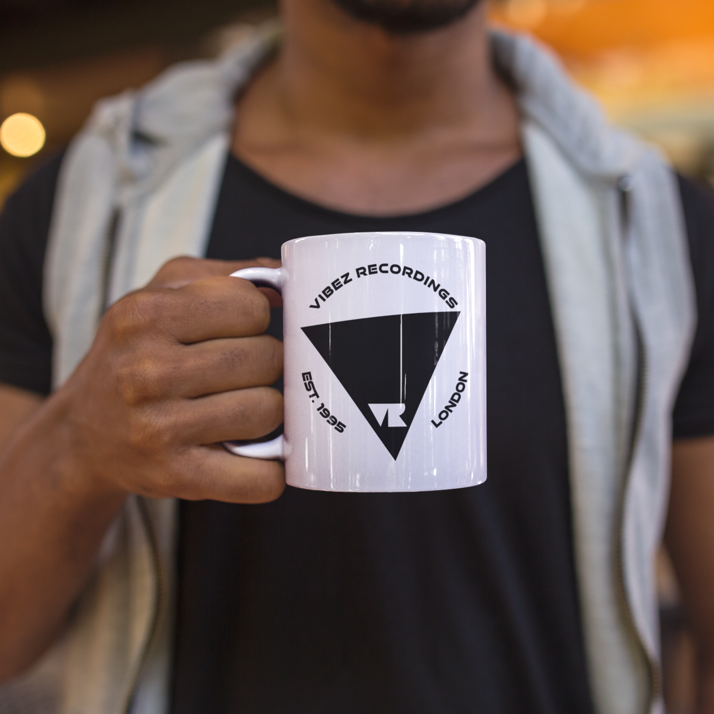 Vibez Recordings White glossy mug