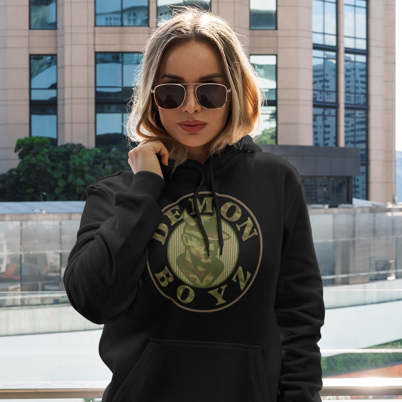 Demon Boyz (Camo) Logo Unisex Hoodie