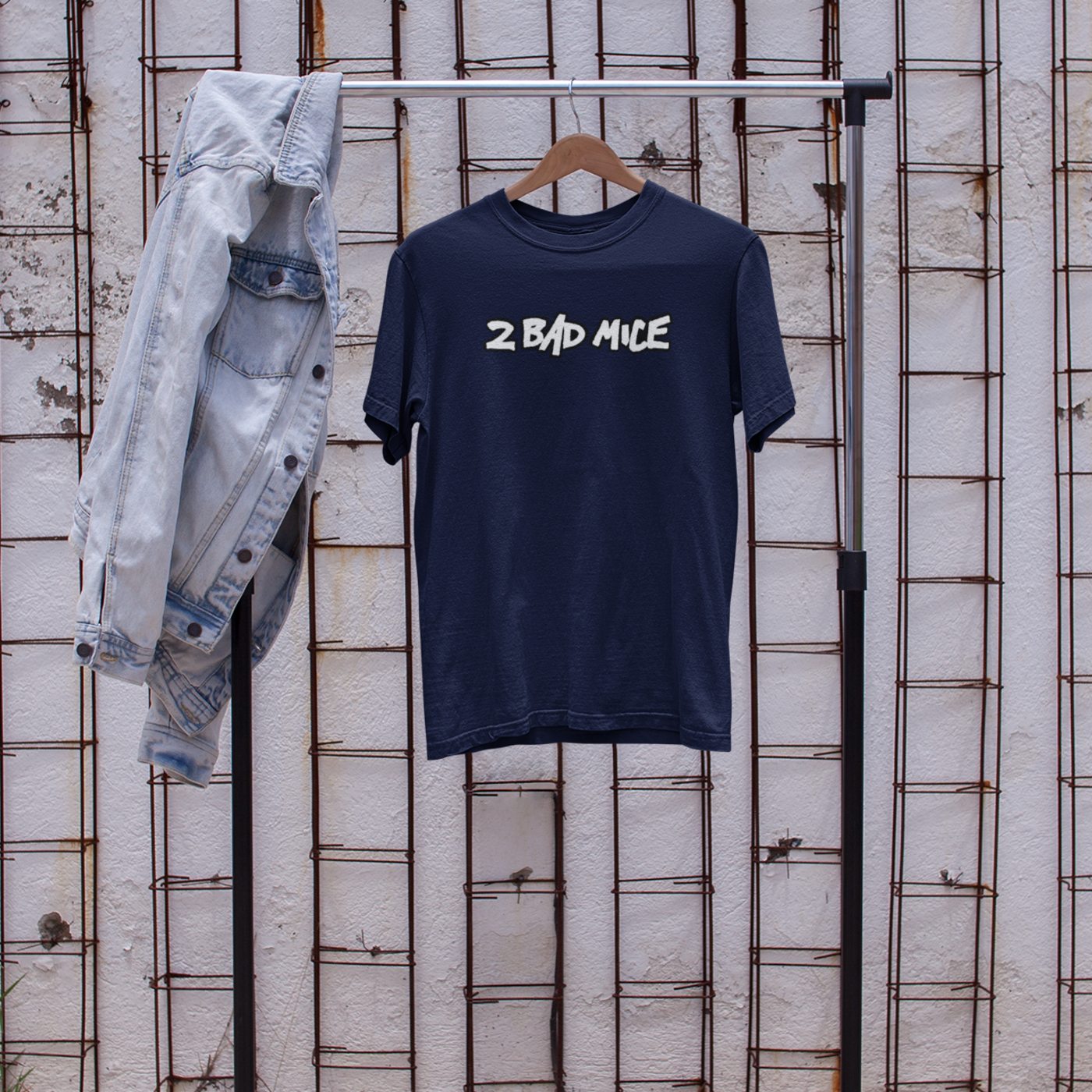 2 Bad Mice (New White Logo v1) Unisex organic cotton t-shirt
