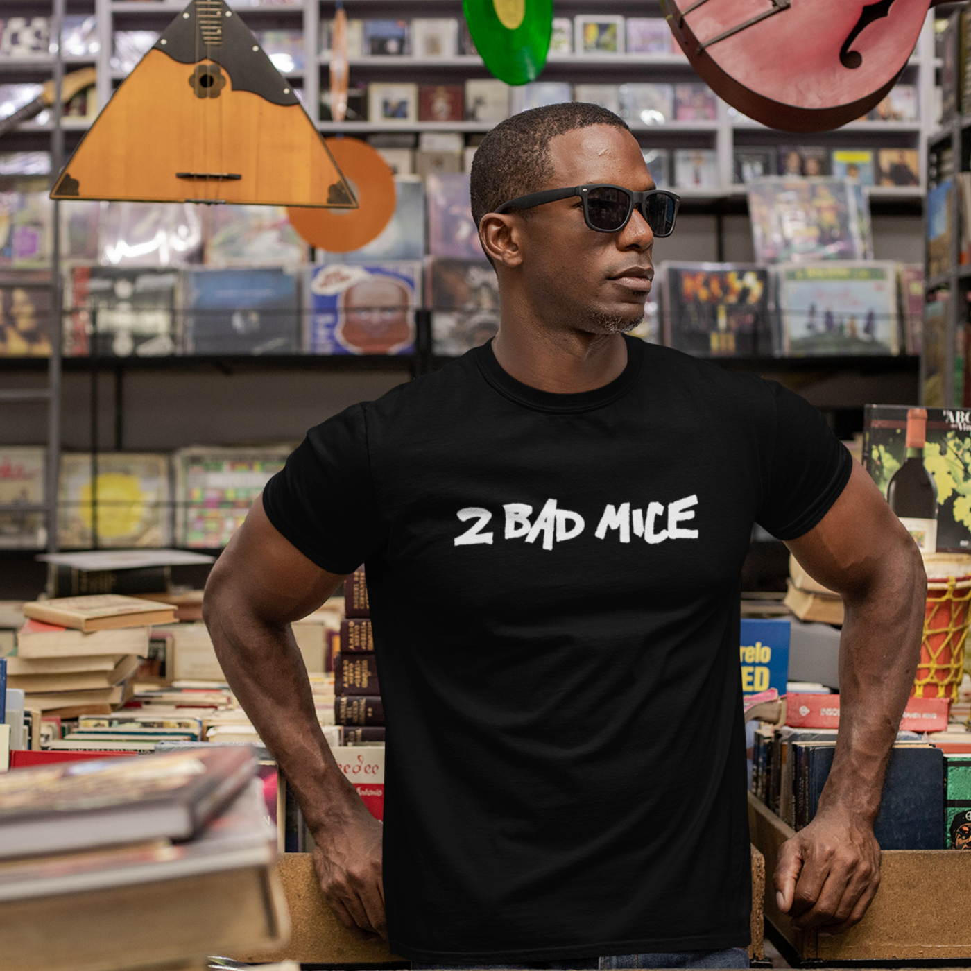 2 Bad Mice (New White Logo v1) Unisex organic cotton t-shirt