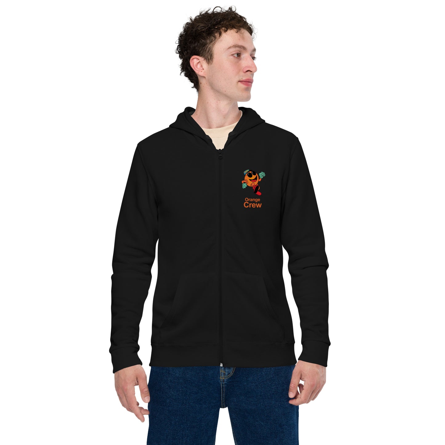 Orange Crew Unisex zip hoodie
