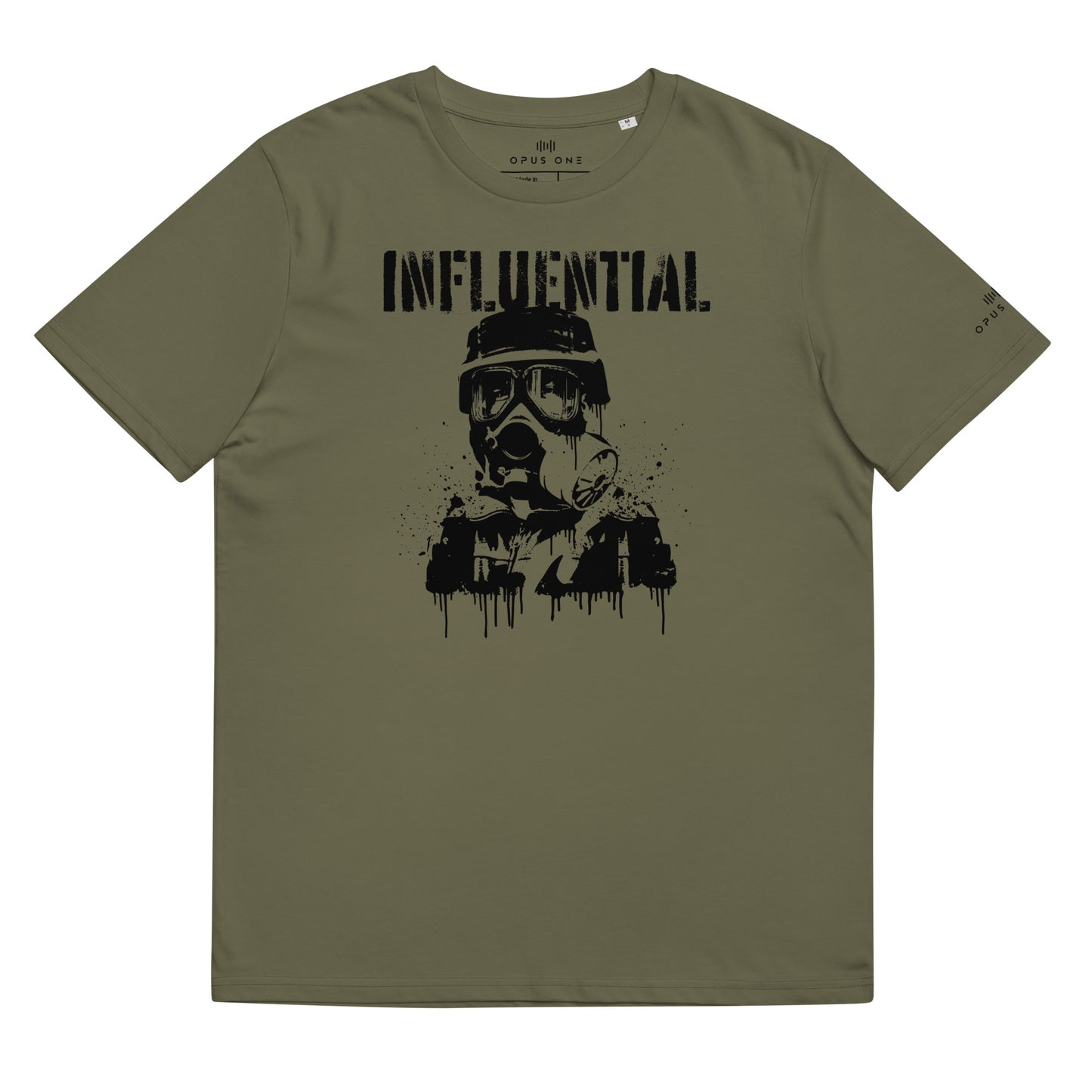 Influential Man (v1) Unisex organic cotton t-shirt (White / Green)