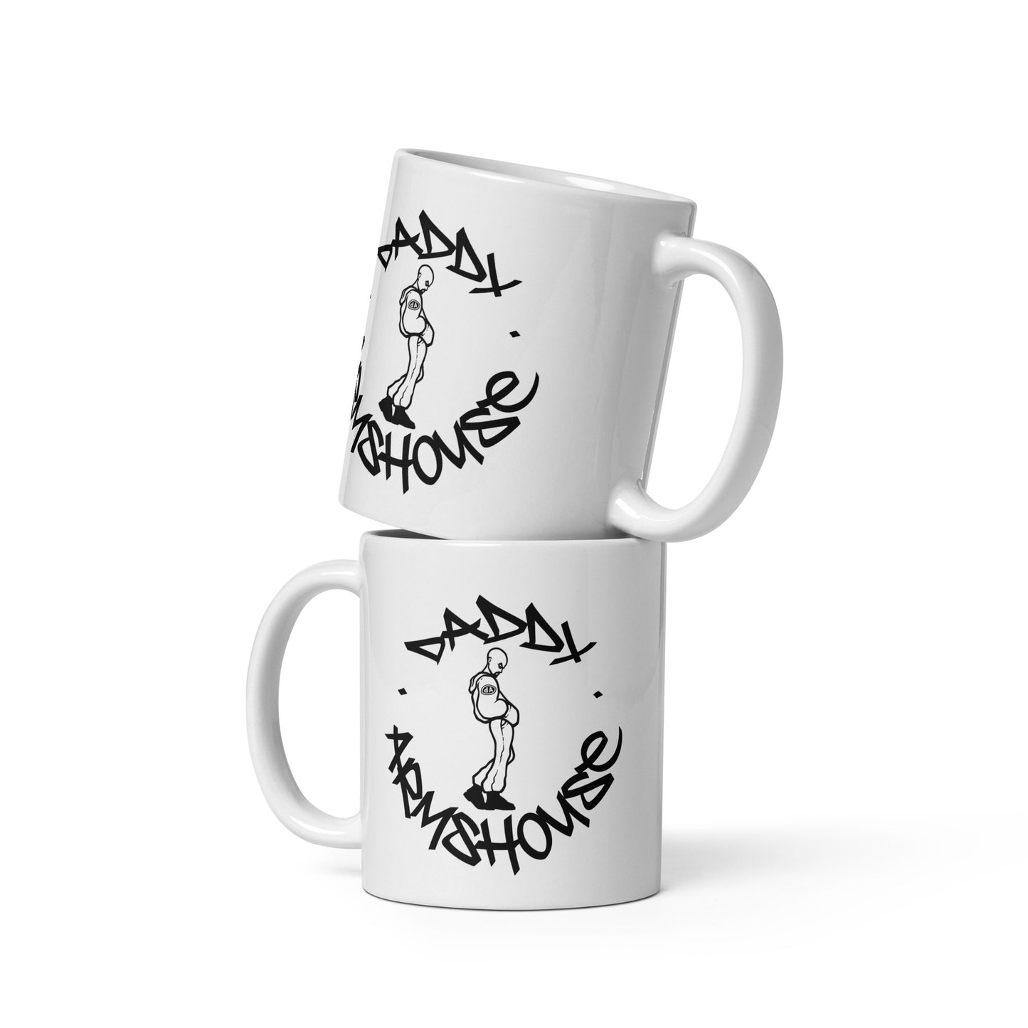 Daddy Armshouse (v2) White glossy mug
