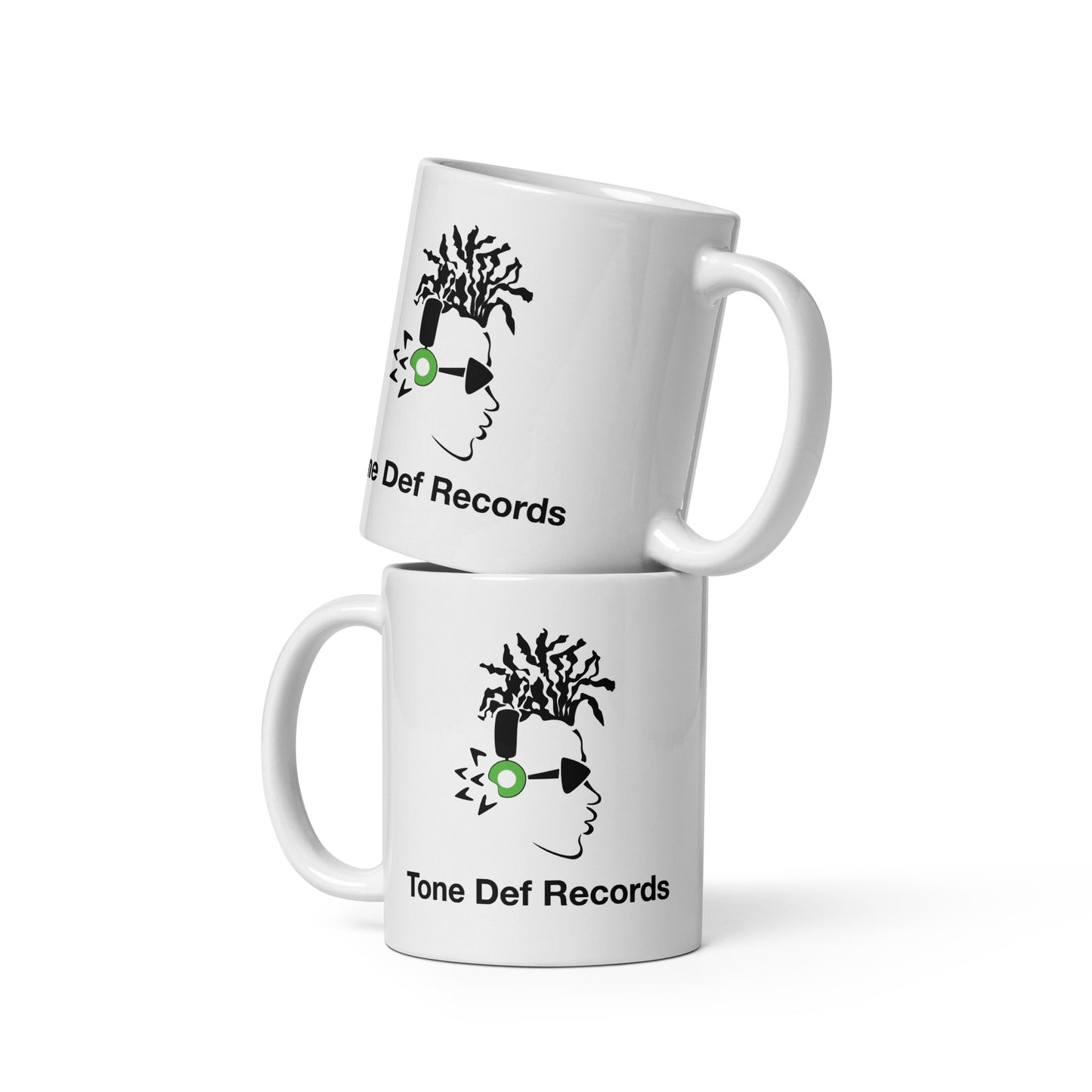 Tone Def Records x Over/Shadow White glossy mug
