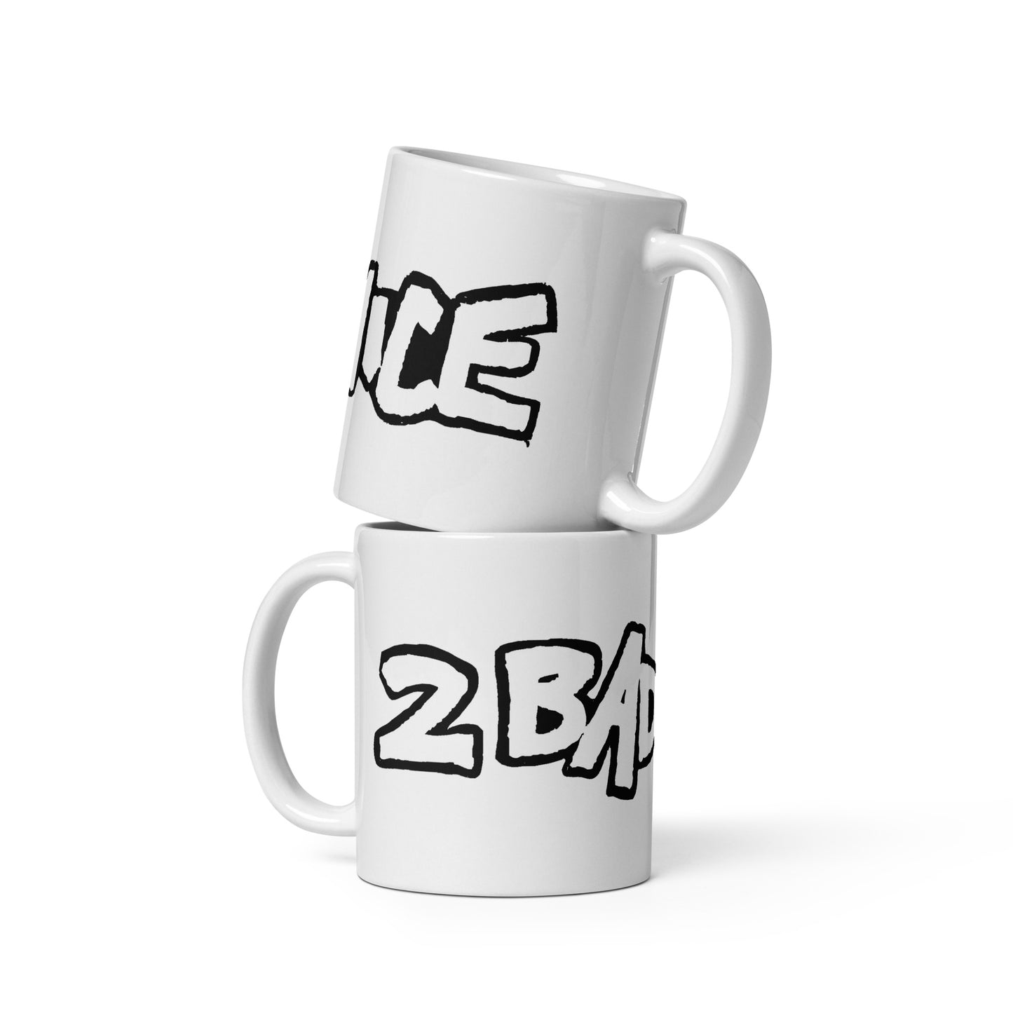 2 Bad Mice White glossy mug