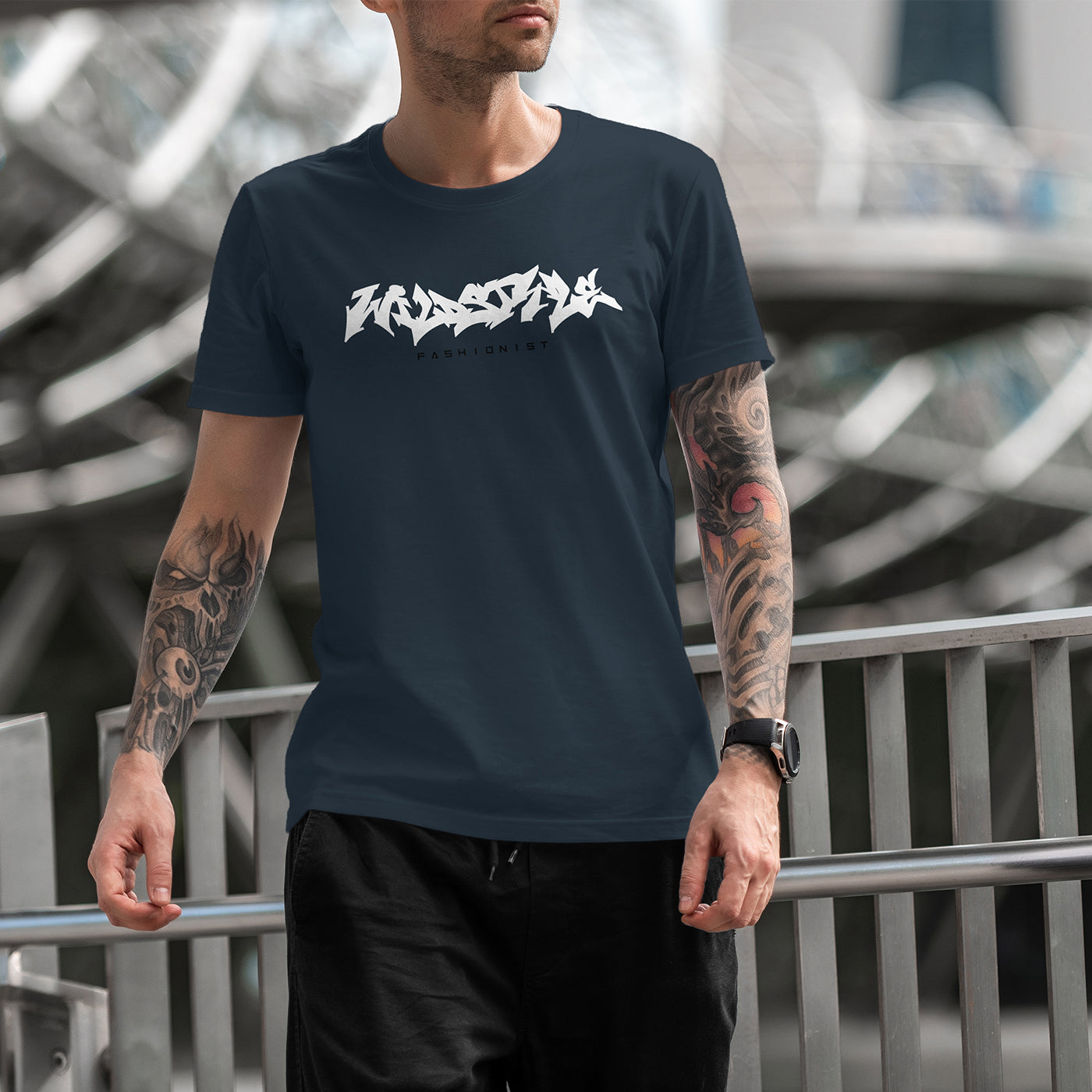WSF (v6) Unisex organic cotton t-shirt (White Text)