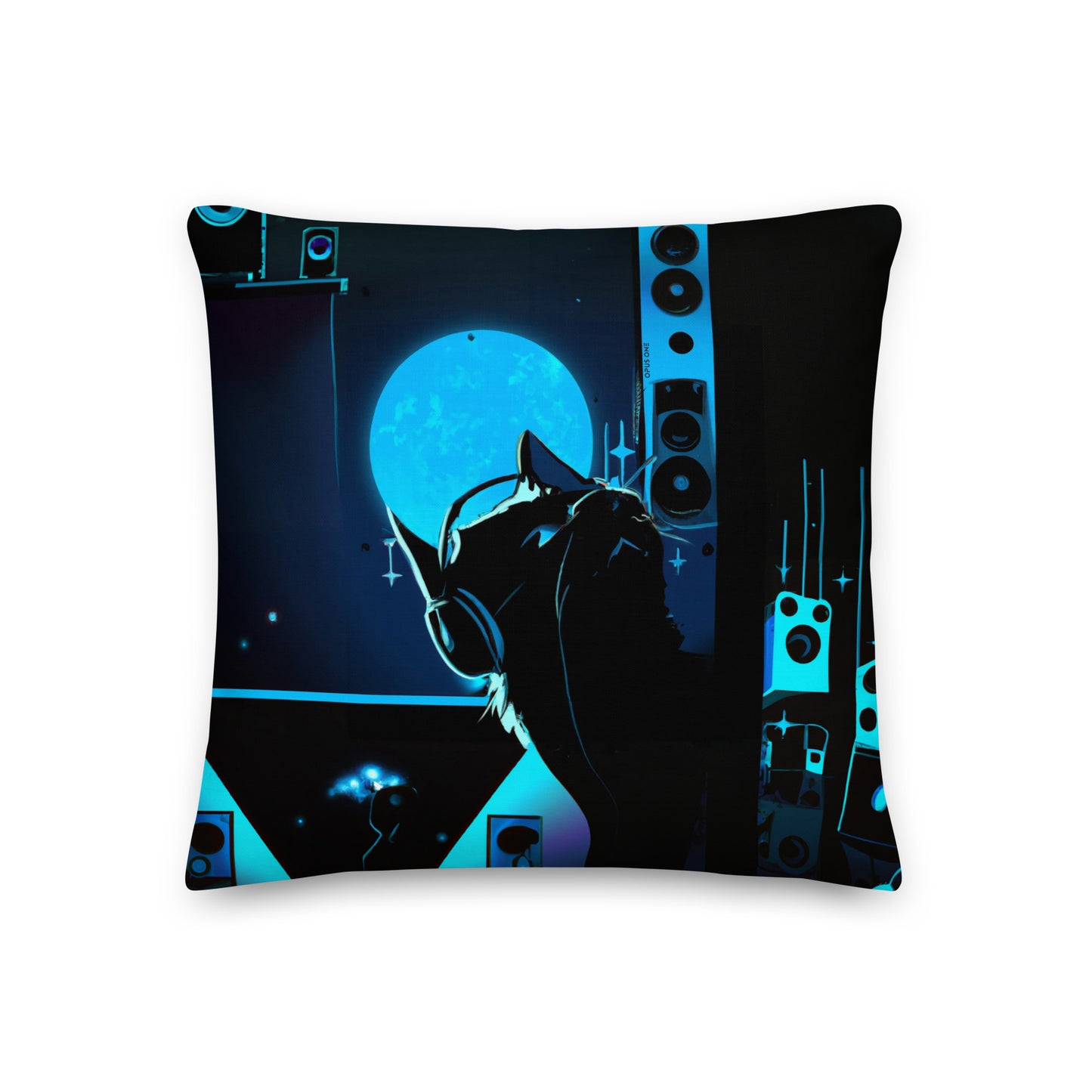 DJ Kitty (v2) Premium Pillow