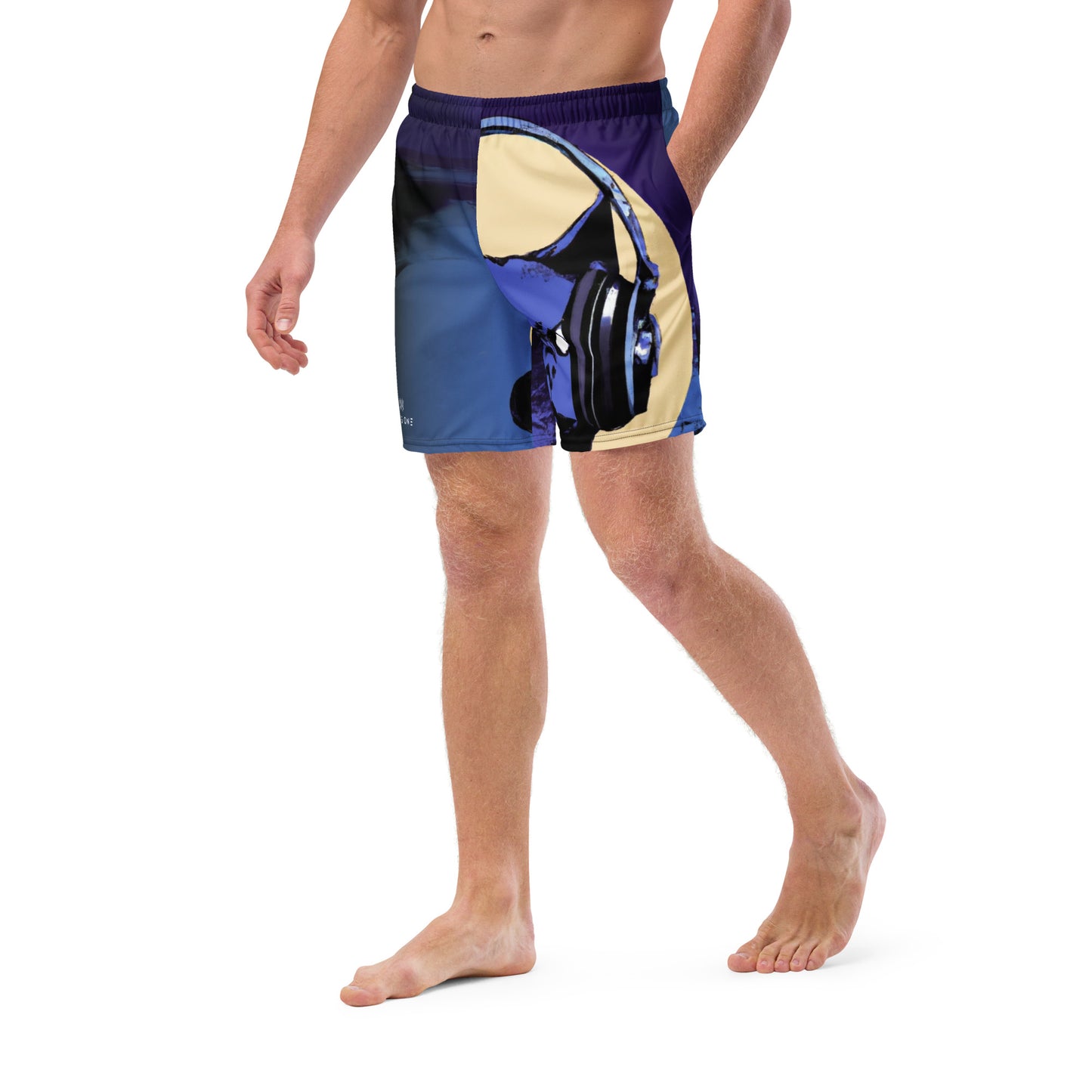 DJ Kitty (v5) All-Over Print Recycled Swim Trunks