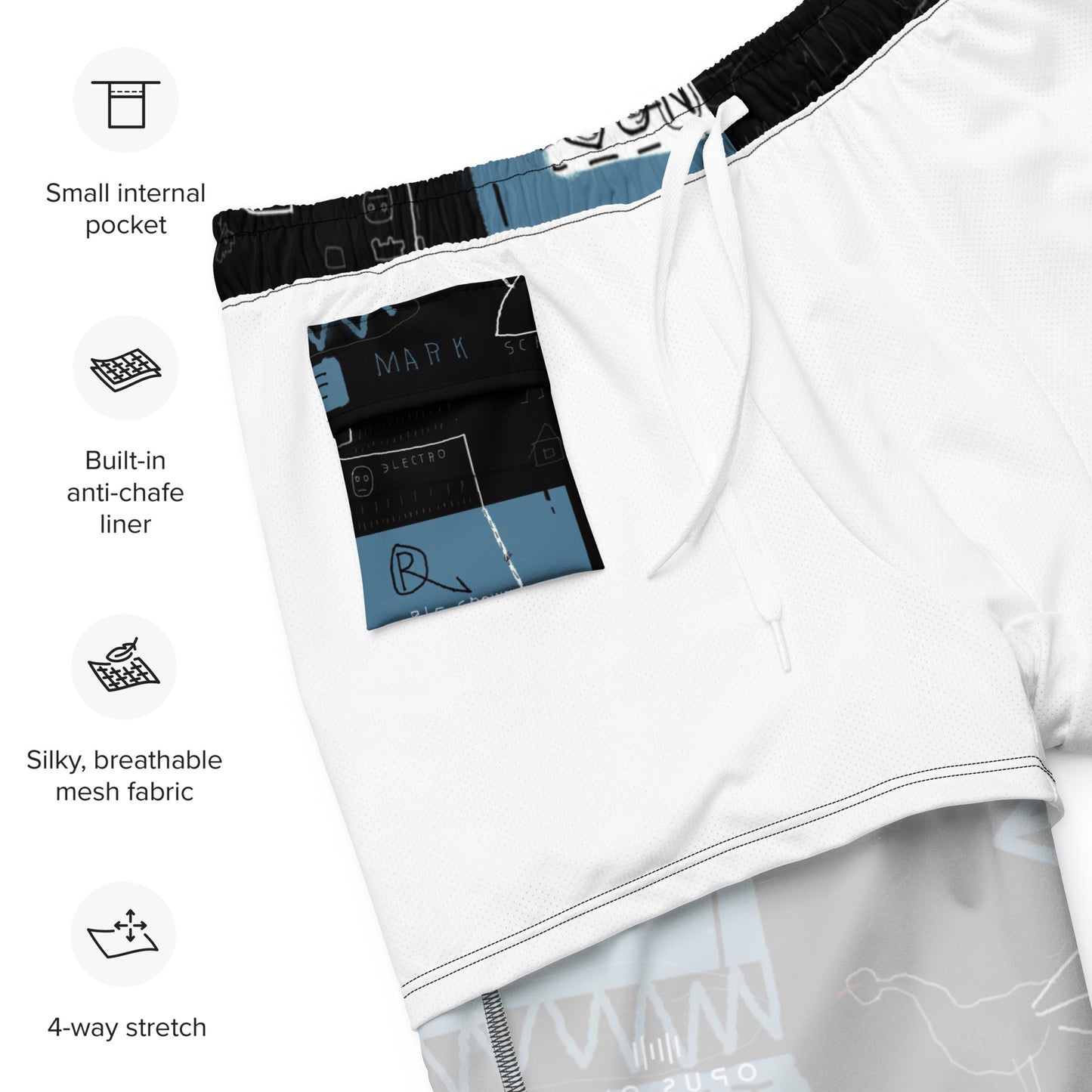 Graffiti (v3) All-Over Print Recycled Swim Trunks