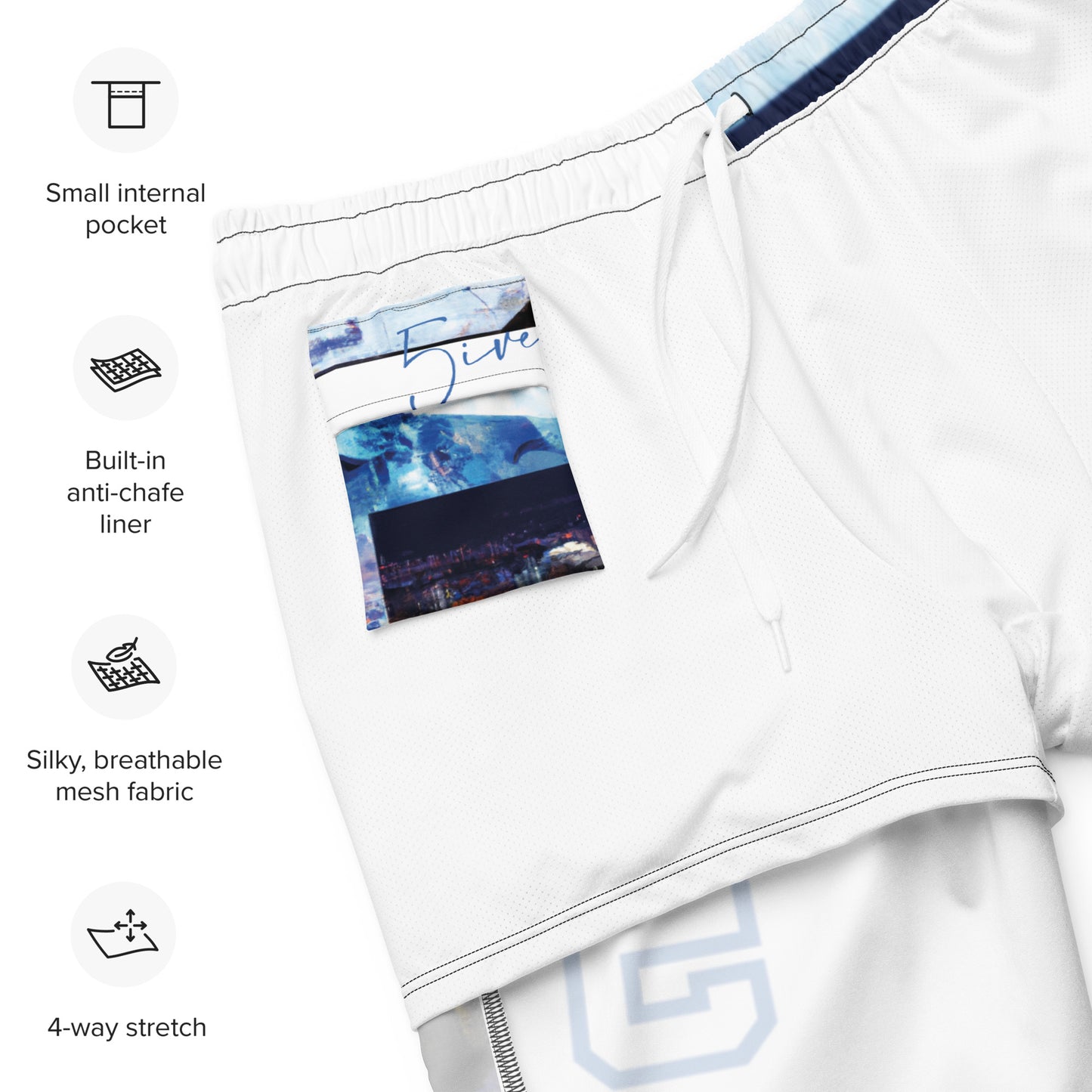 5ive Alive (v1) All-Over Print Recycled Swim Trunks