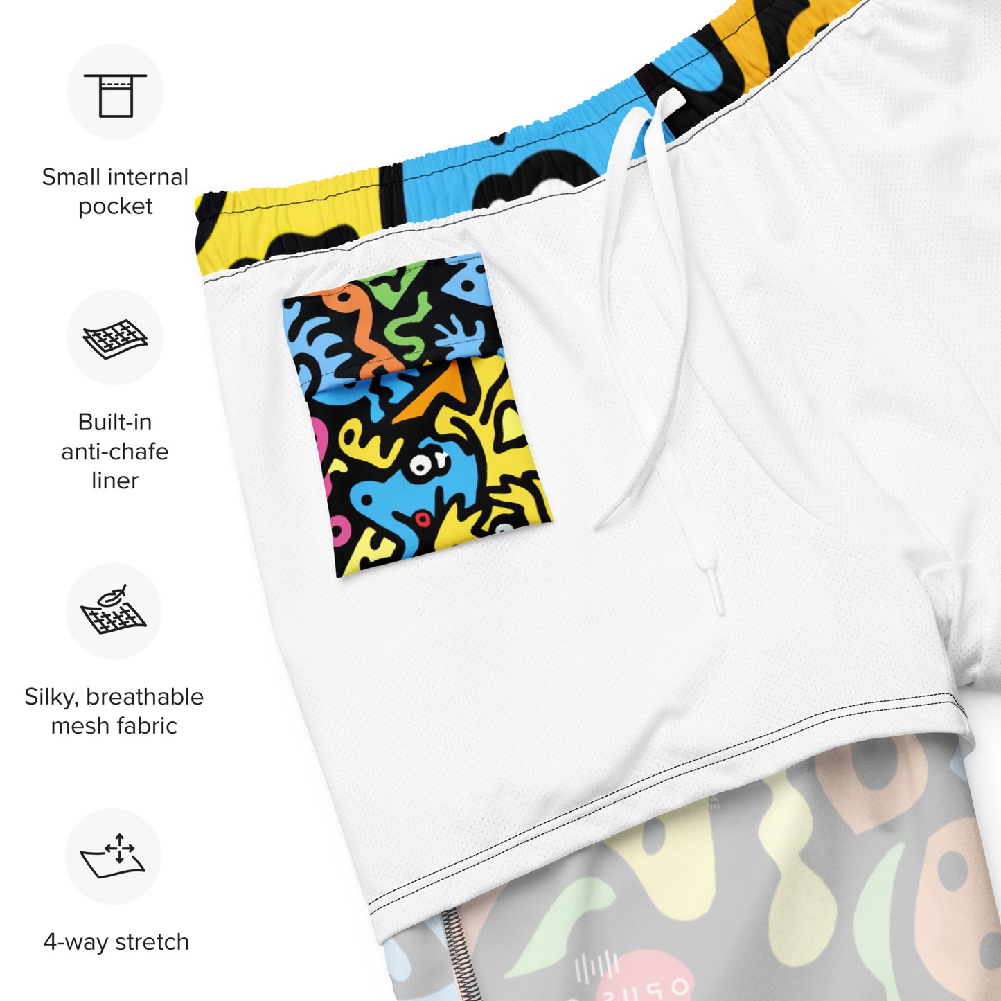 Rave Dayz (v2) Print Recycled Swim Trunks