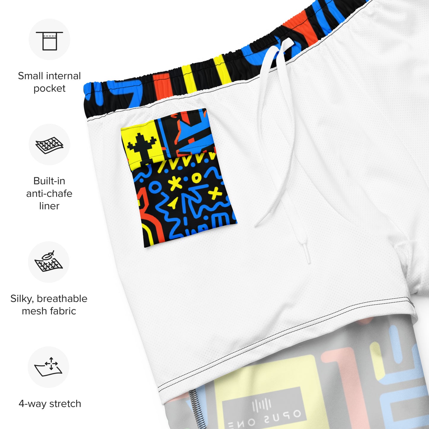 Rave Dayz (v7) Print Recycled Swim Trunks