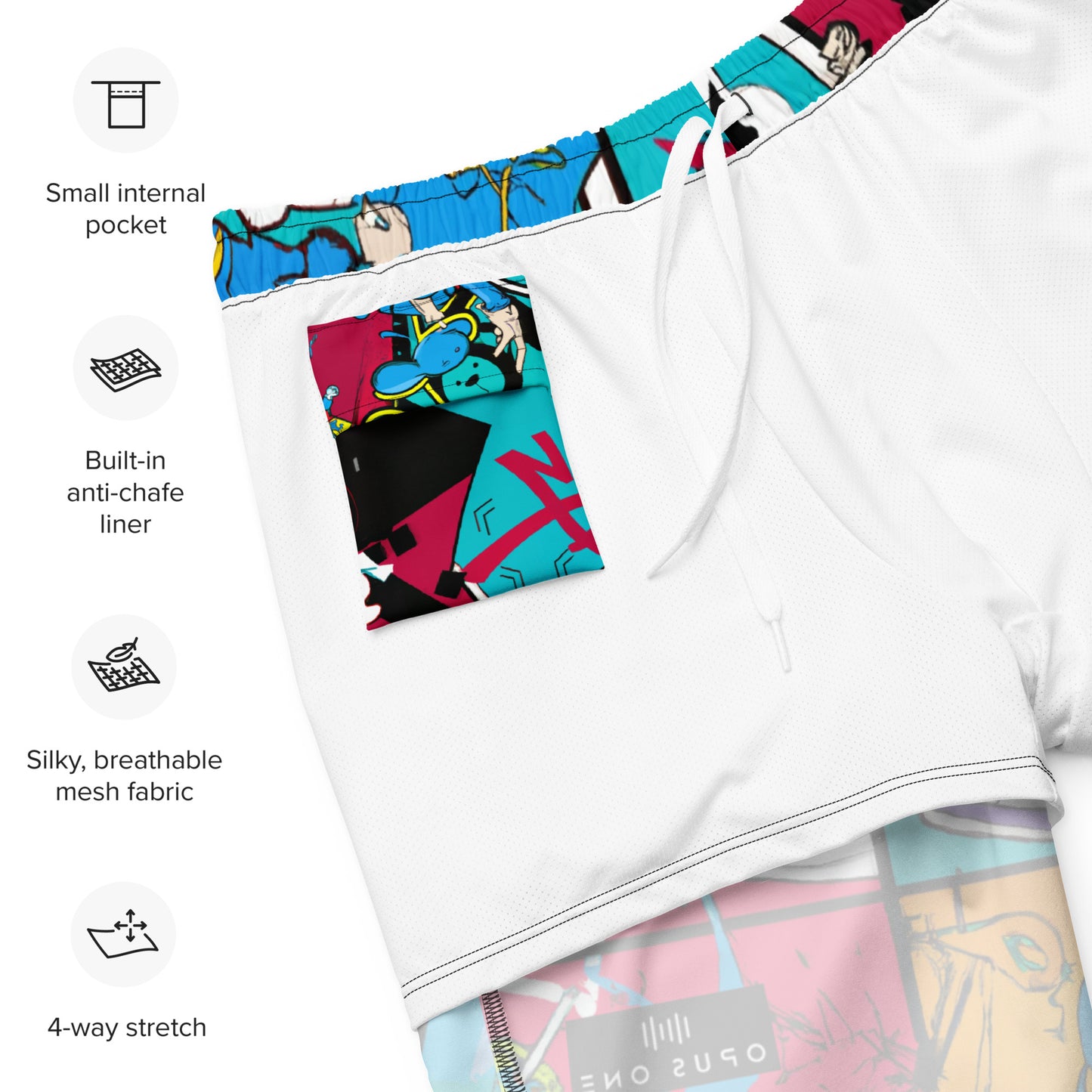 Graffiti on Acid (v2) Print Recycled Swim Trunks