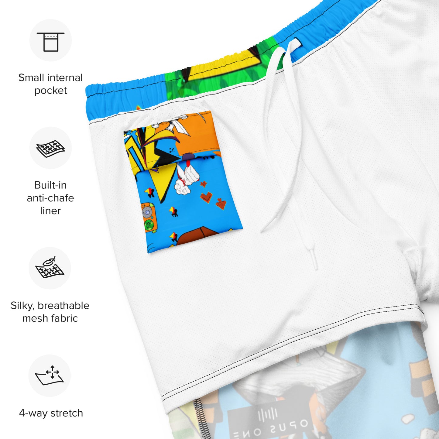 Graffiti on Acid (v3) Print Recycled Swim Trunks