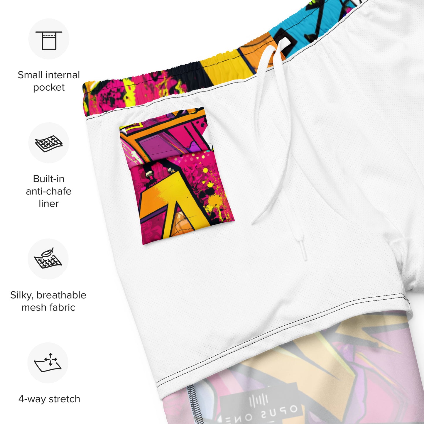 Graffiti on Acid (v4) Print Recycled Swim Trunks