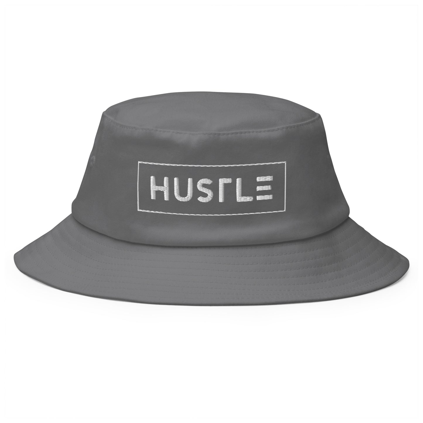 Hustle (v1 White) Old School Bucket Hat