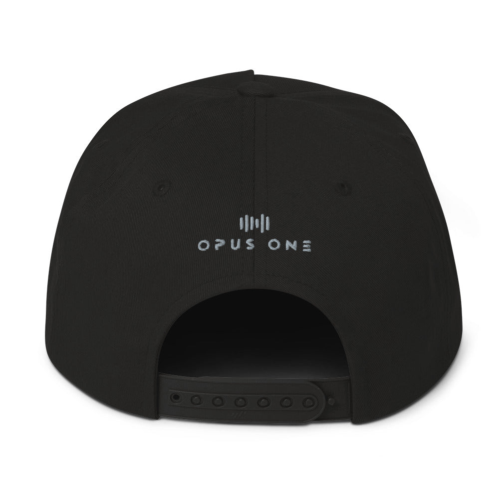 SK8 Logo (v1) Flat Bill Cap (Red Text)