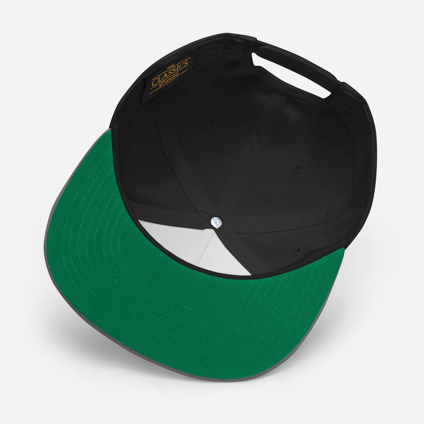 Hustle (v1) Flat Bill Cap (Black Text)