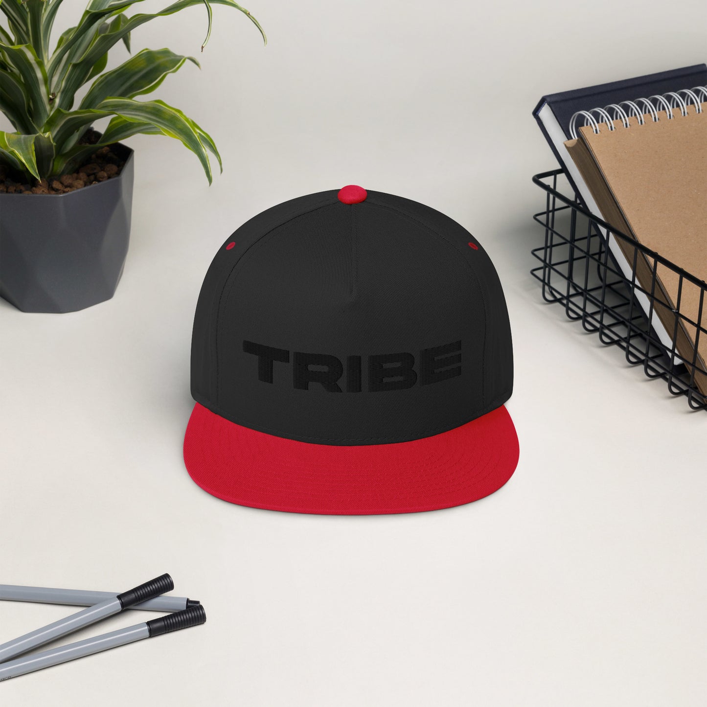 Tribe (v1) Flat Bill Cap (Black Text)