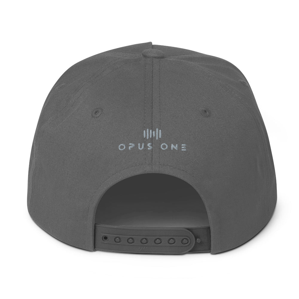 SK8 Logo (v1) Flat Bill Cap (Red Text)