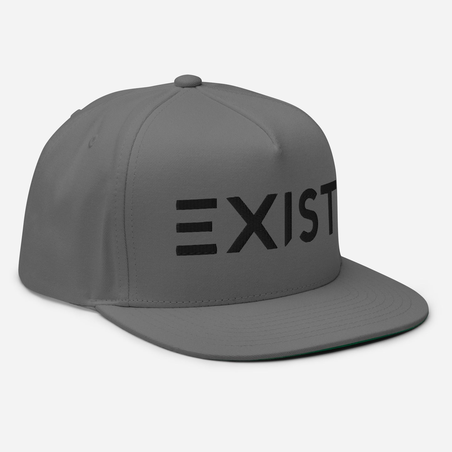 Exist (v1) Flat Bill Cap (Black Text)