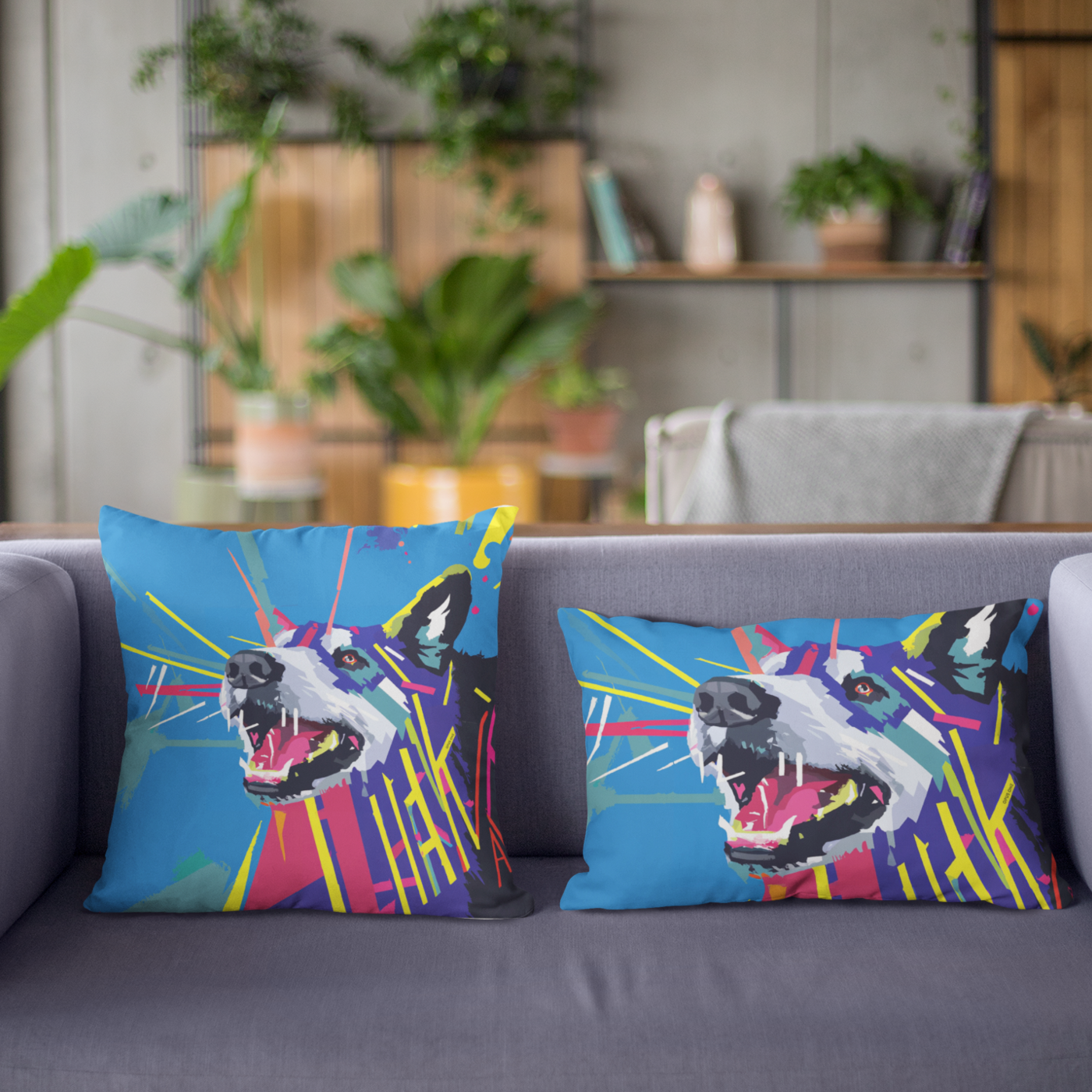 Angry Dog (v3) Premium Pillow