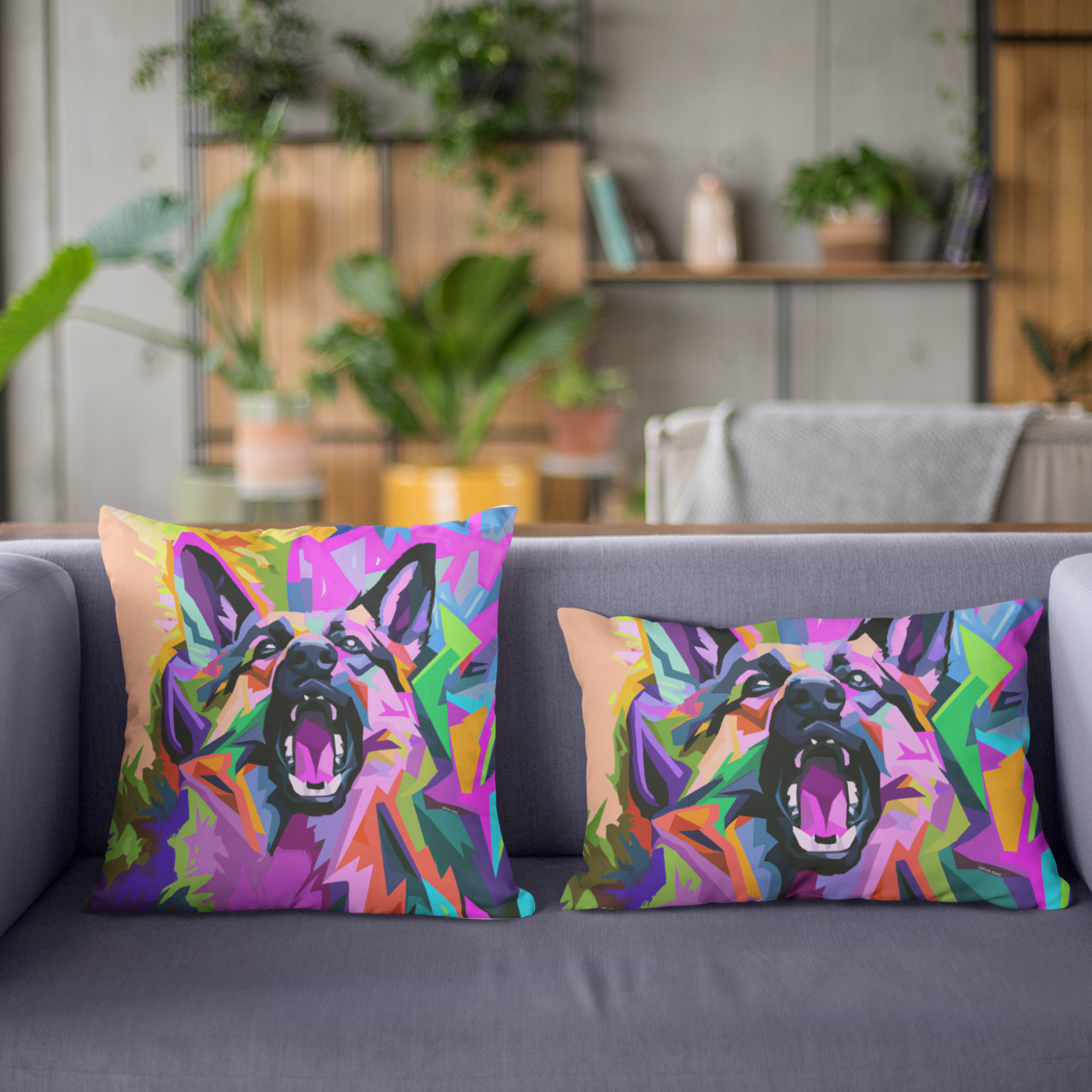 Angry Dog (v4) Premium Pillow
