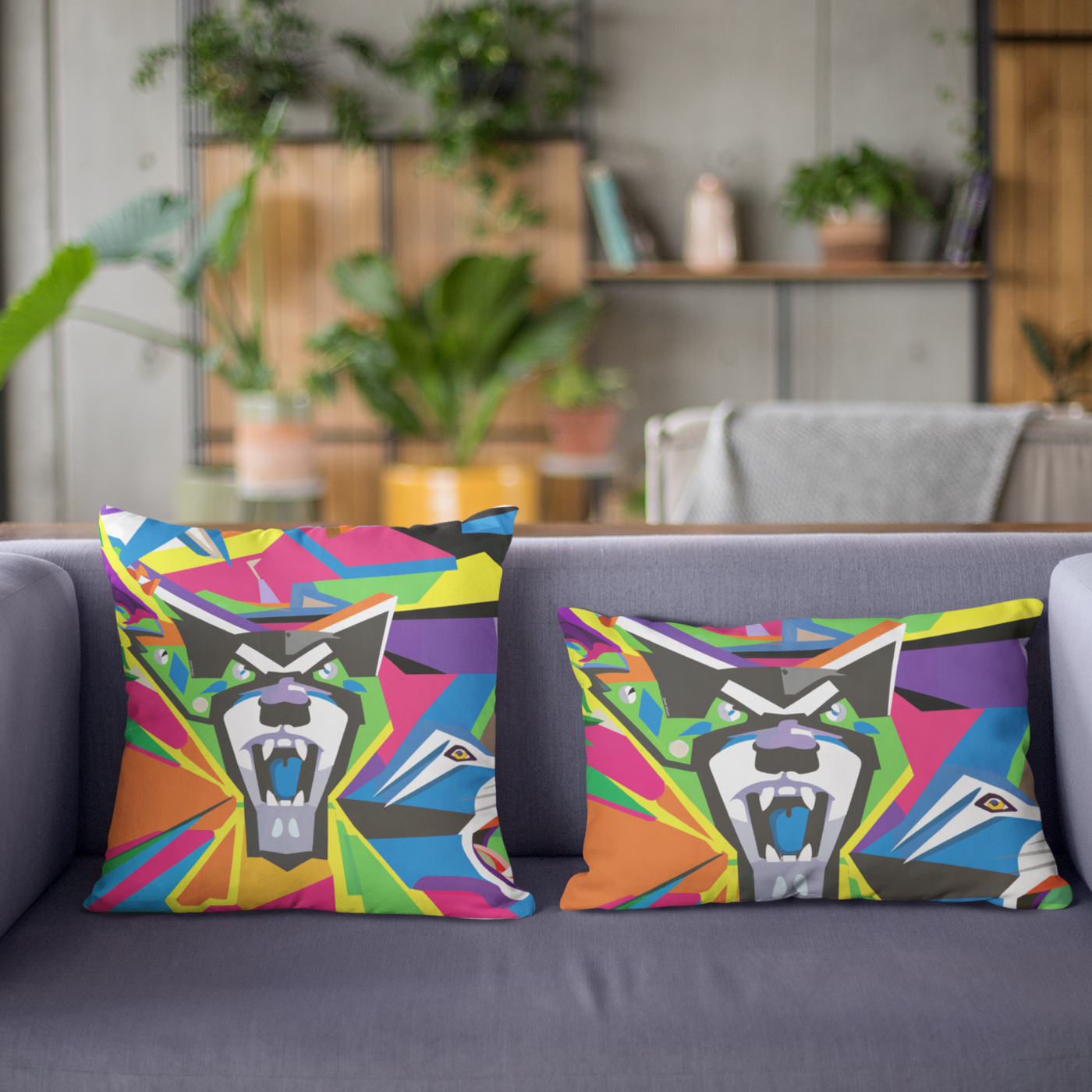 Angry Dog (v1) Premium Pillow