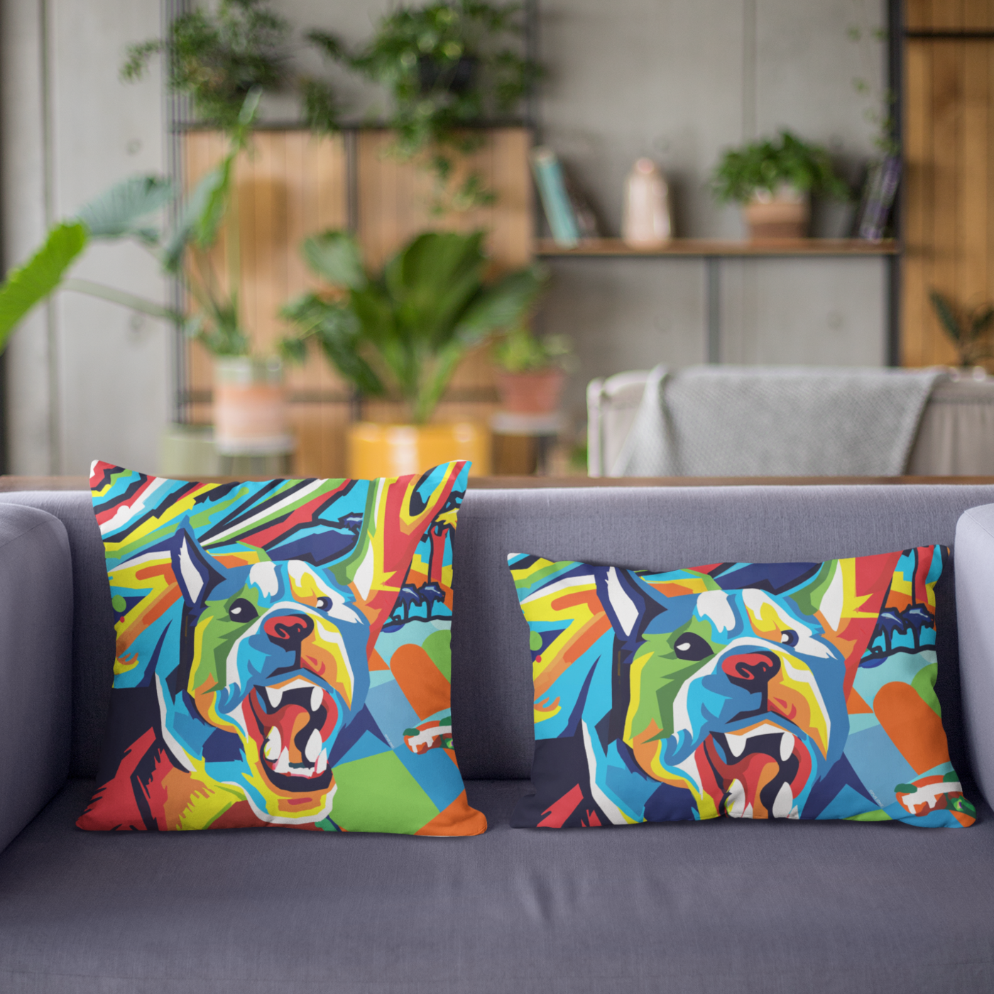 Angry Dog (v2) Premium Pillow