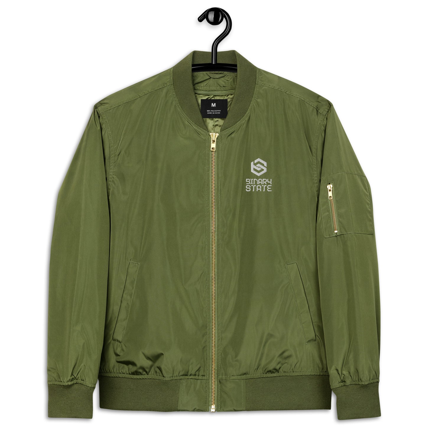 Binary State (v1) Premium recycled bomber jacket