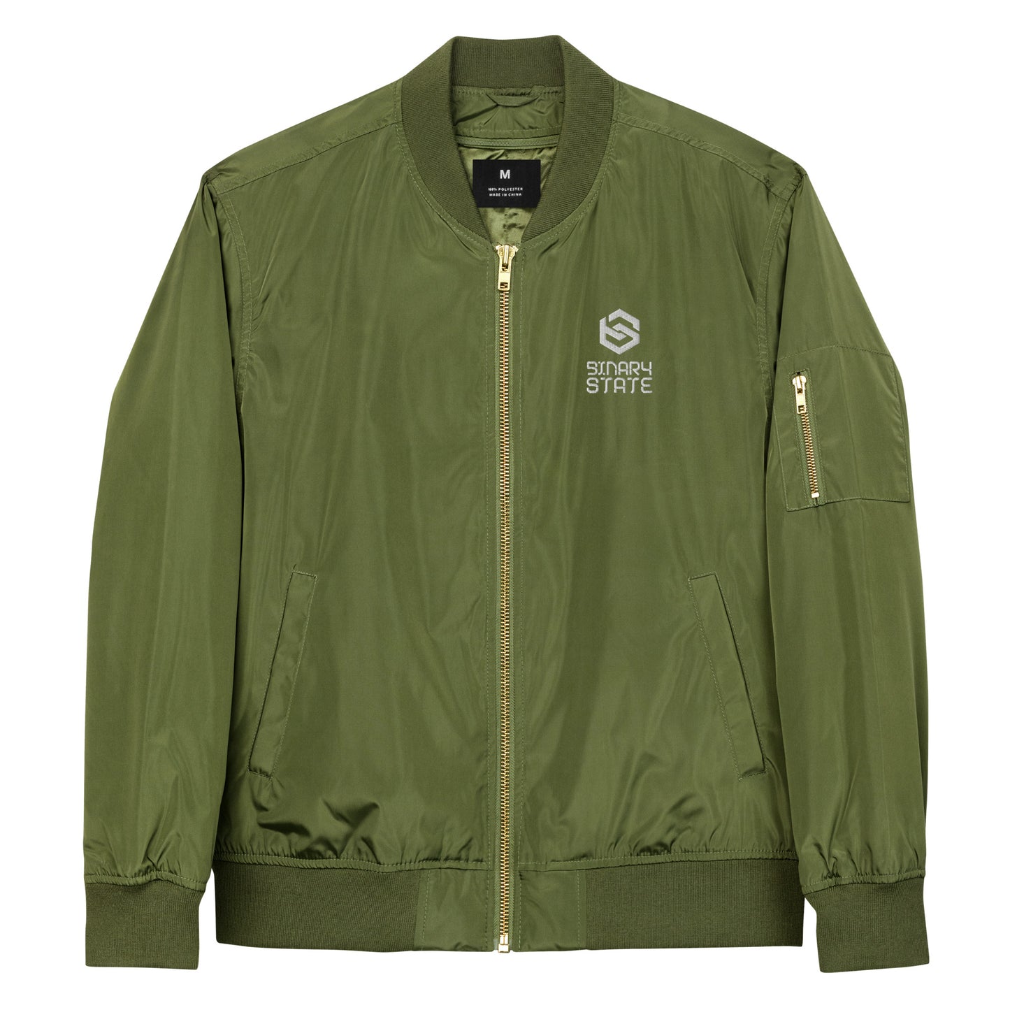 Binary State (v1) Premium recycled bomber jacket