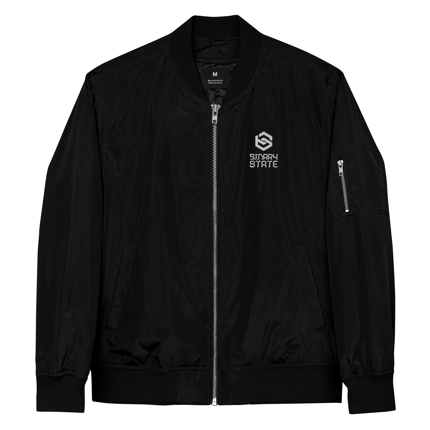 Binary State (v1) Premium recycled bomber jacket