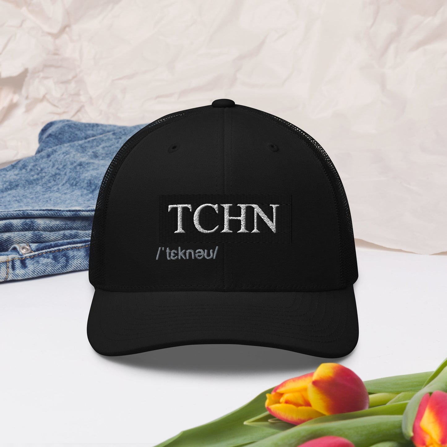 TCHN (v1) Trucker Cap (White Text)