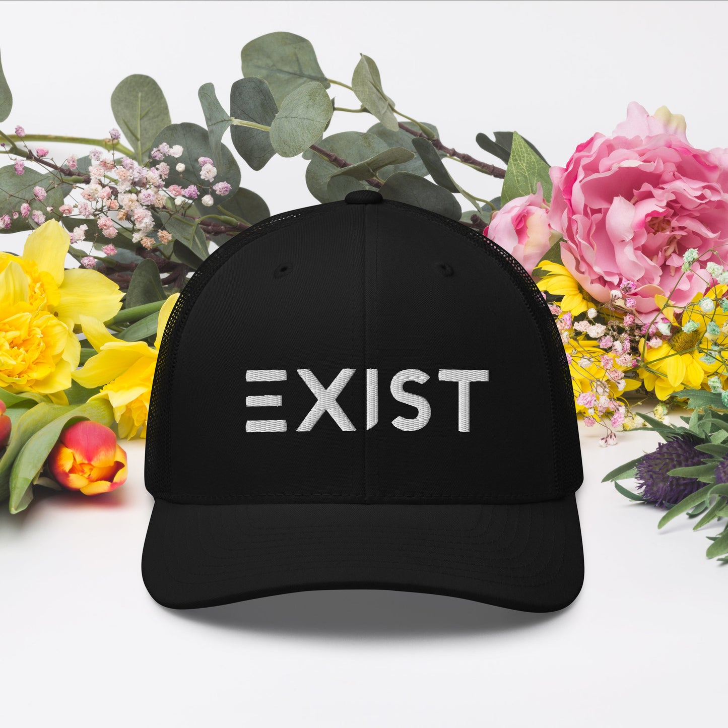 Exist (v1) Trucker Cap (White Text)