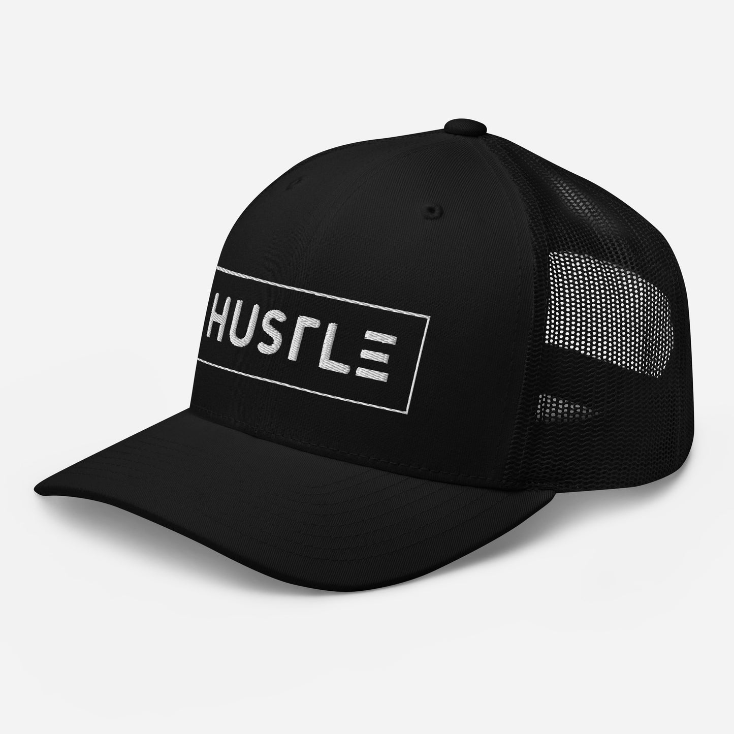 Hustle (v1) Trucker Cap (White Text)