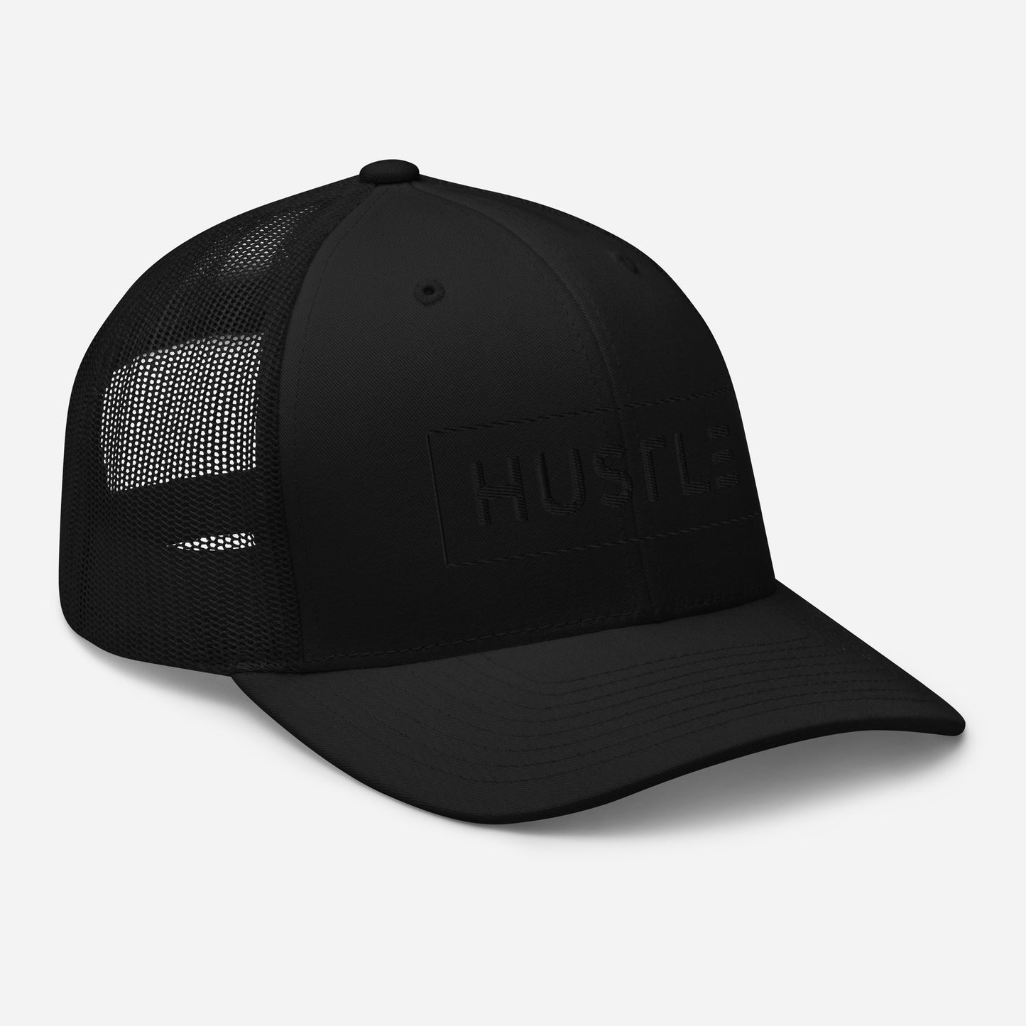 Hustle (v1) Trucker Cap (Black Text)