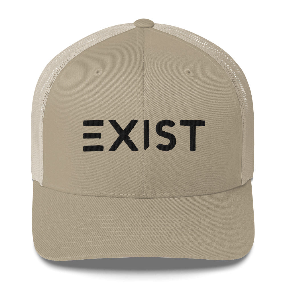 Exist (v1) Trucker Cap (Black Text)