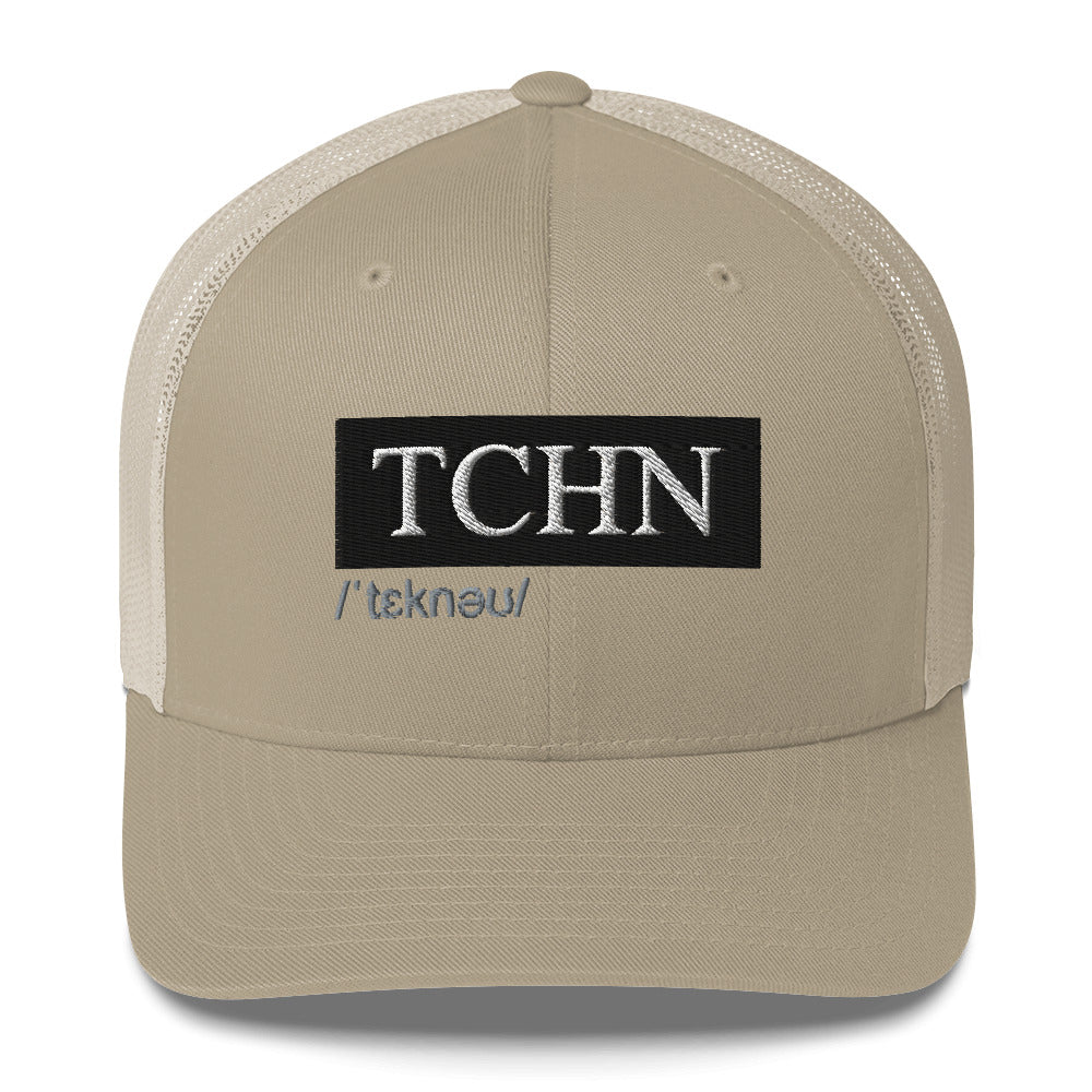 TCHN (v1) Trucker Cap (White Text)