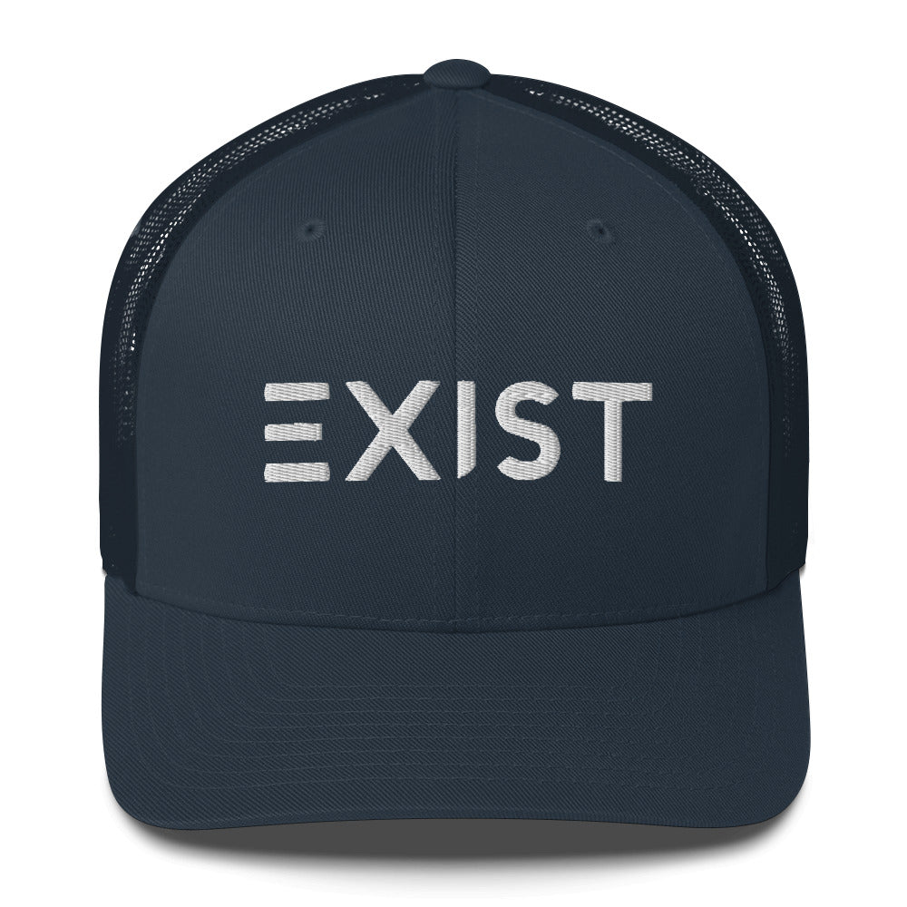 Exist (v1) Trucker Cap (White Text)