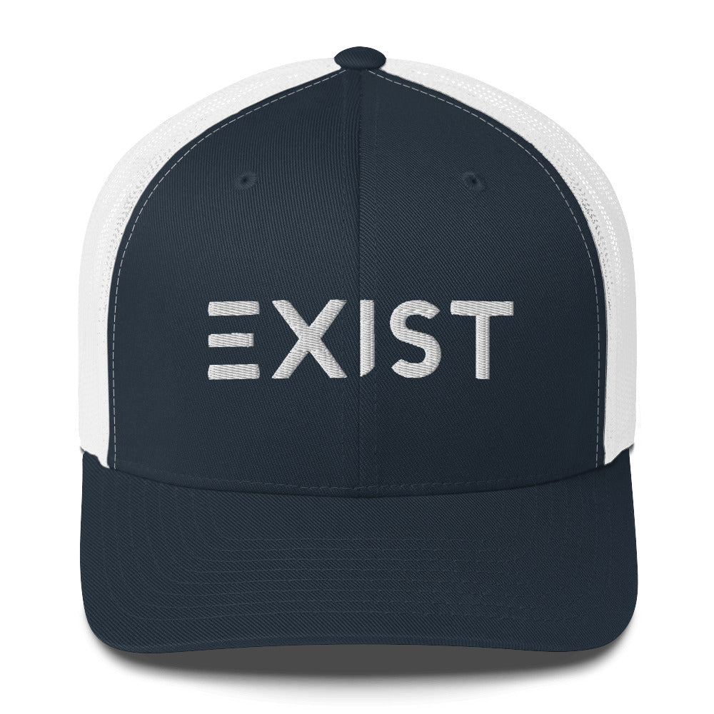 Exist (v1) Trucker Cap (White Text)