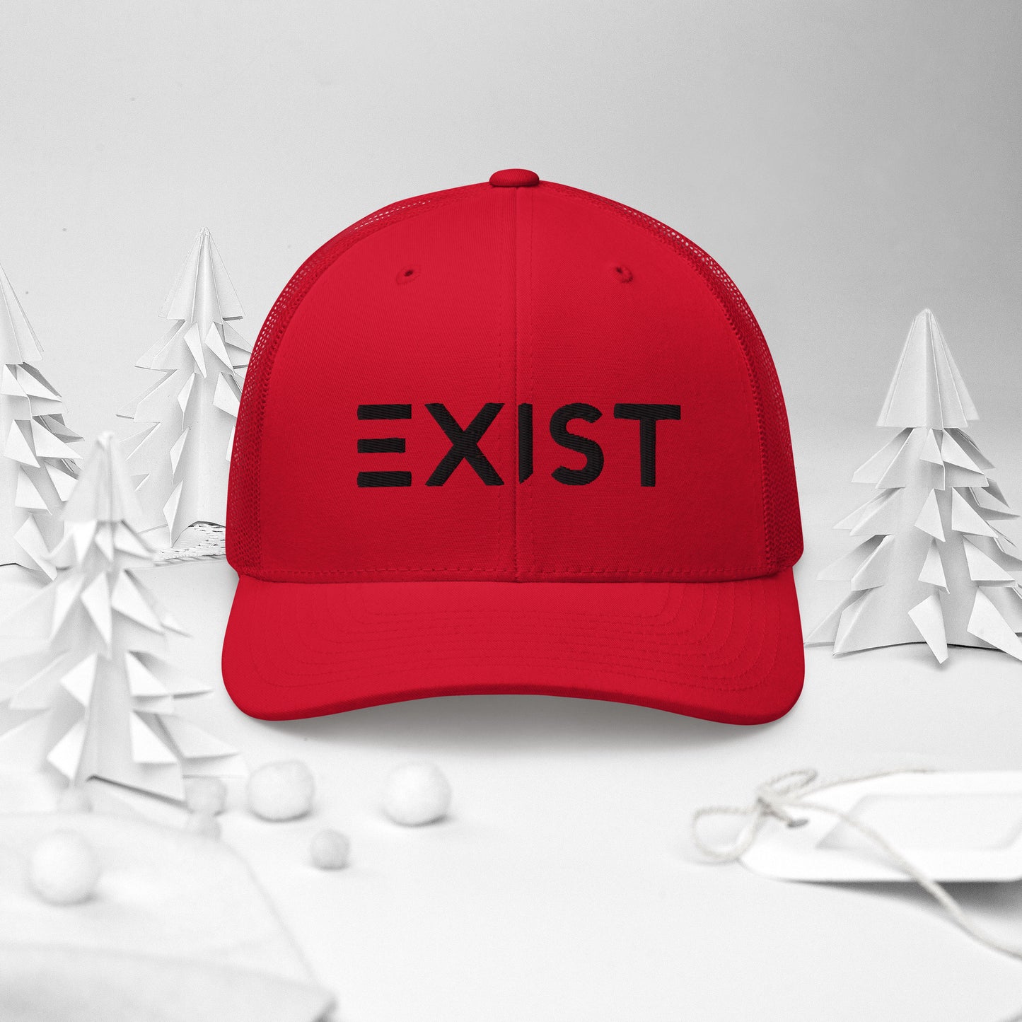 Exist (v1) Trucker Cap (Black Text)