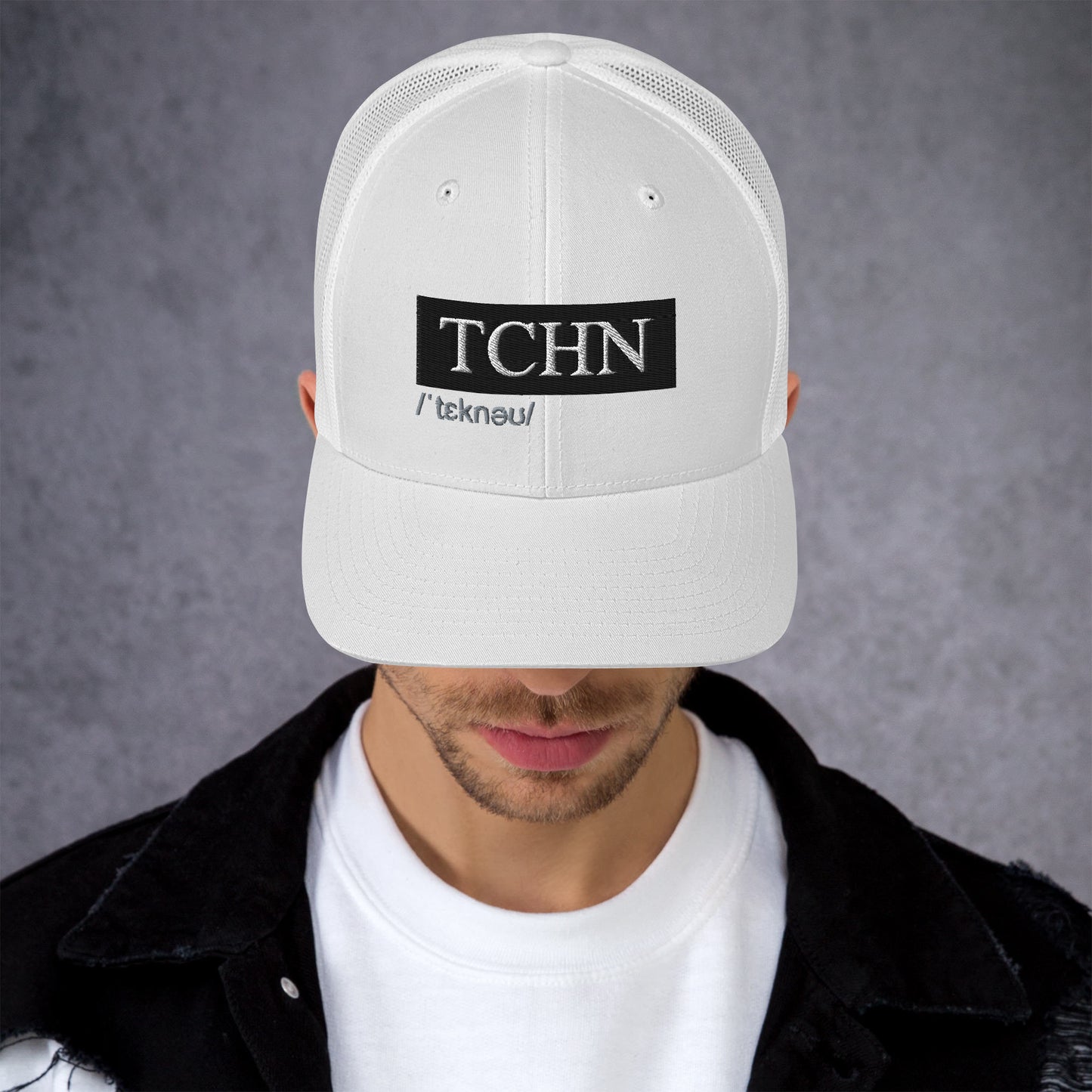 TCHN (v1) Trucker Cap (White Text)