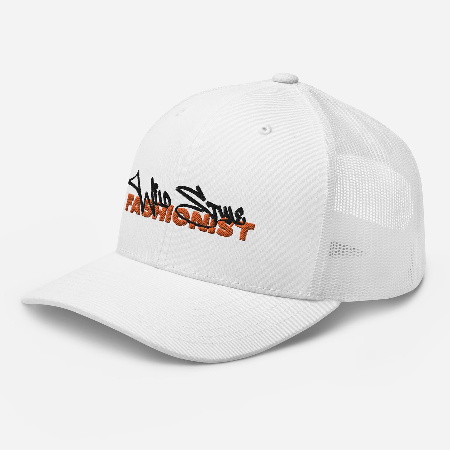 WSF (v1) Trucker Cap (Black / Orange Text)